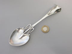 Arts & Crafts Silver Serving Spoon by Oliver Baker for Liberty & Co, 1901