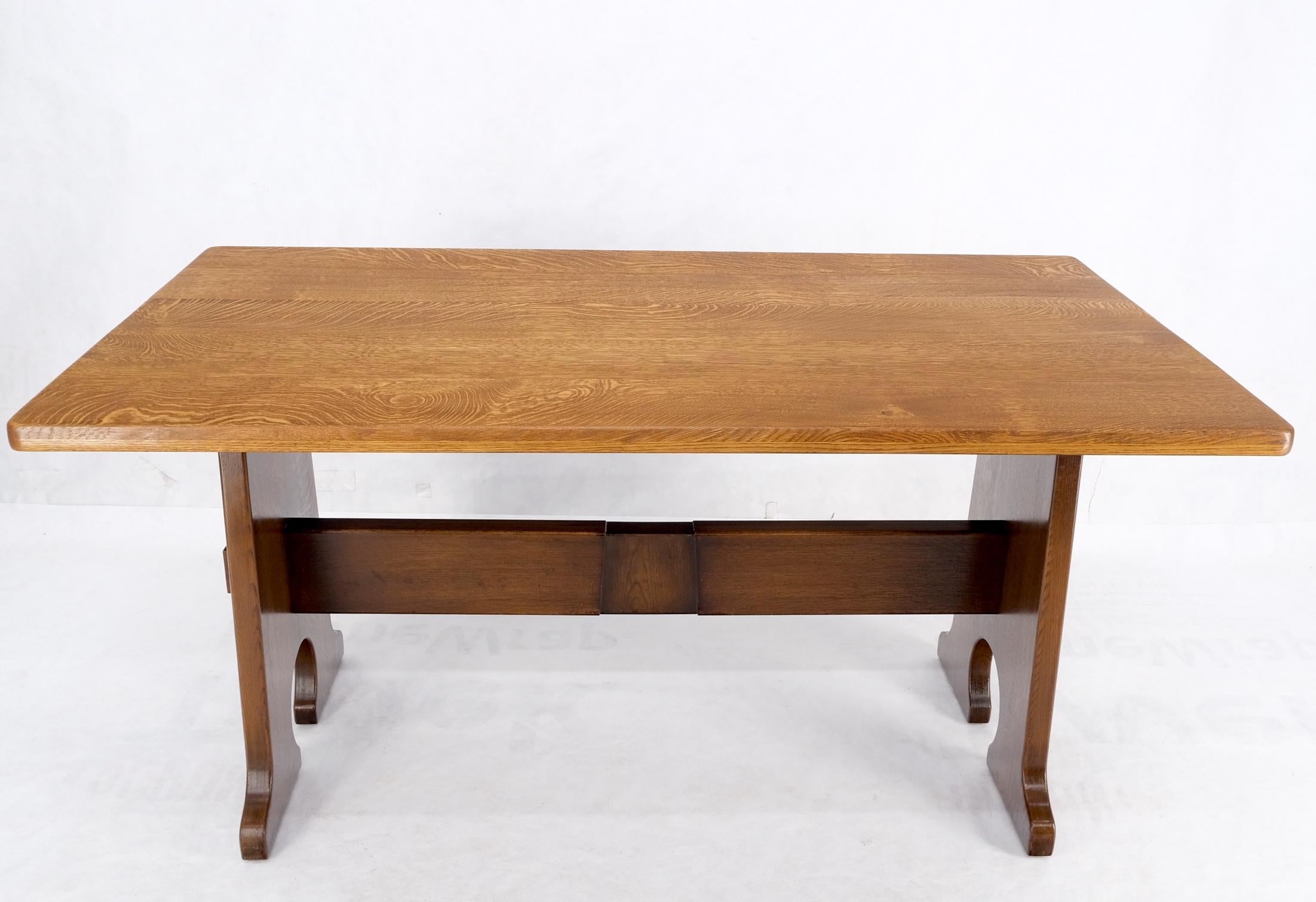 Arts & Crafts Solid Oak Library Dinign Table by L.& J.G. Stickley For Sale 3