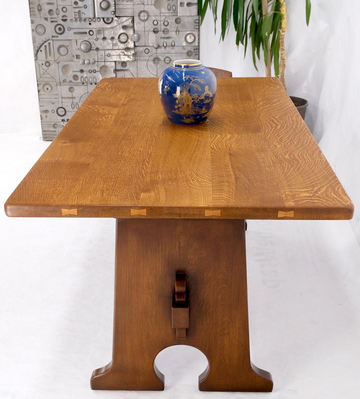 Arts & Crafts Solid Oak Library Dinign Table by L.& J.G. Stickley For Sale 8