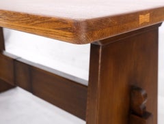 Arts & Crafts Solid Oak Library Dinign Table by L.& J.G. Stickley