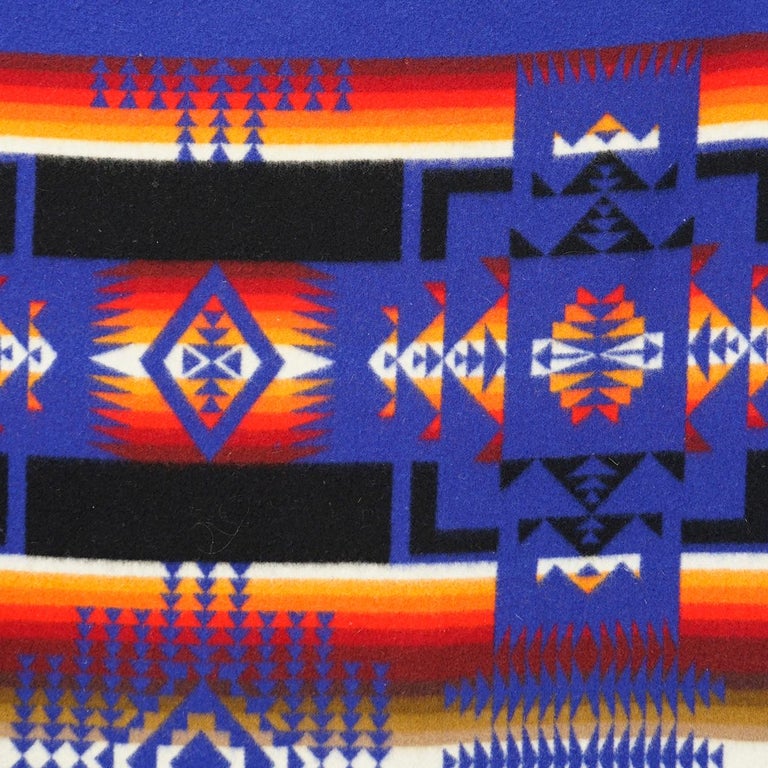 Arts and Crafts Southwest Style Pendleton Chief Joseph Saphire Wool