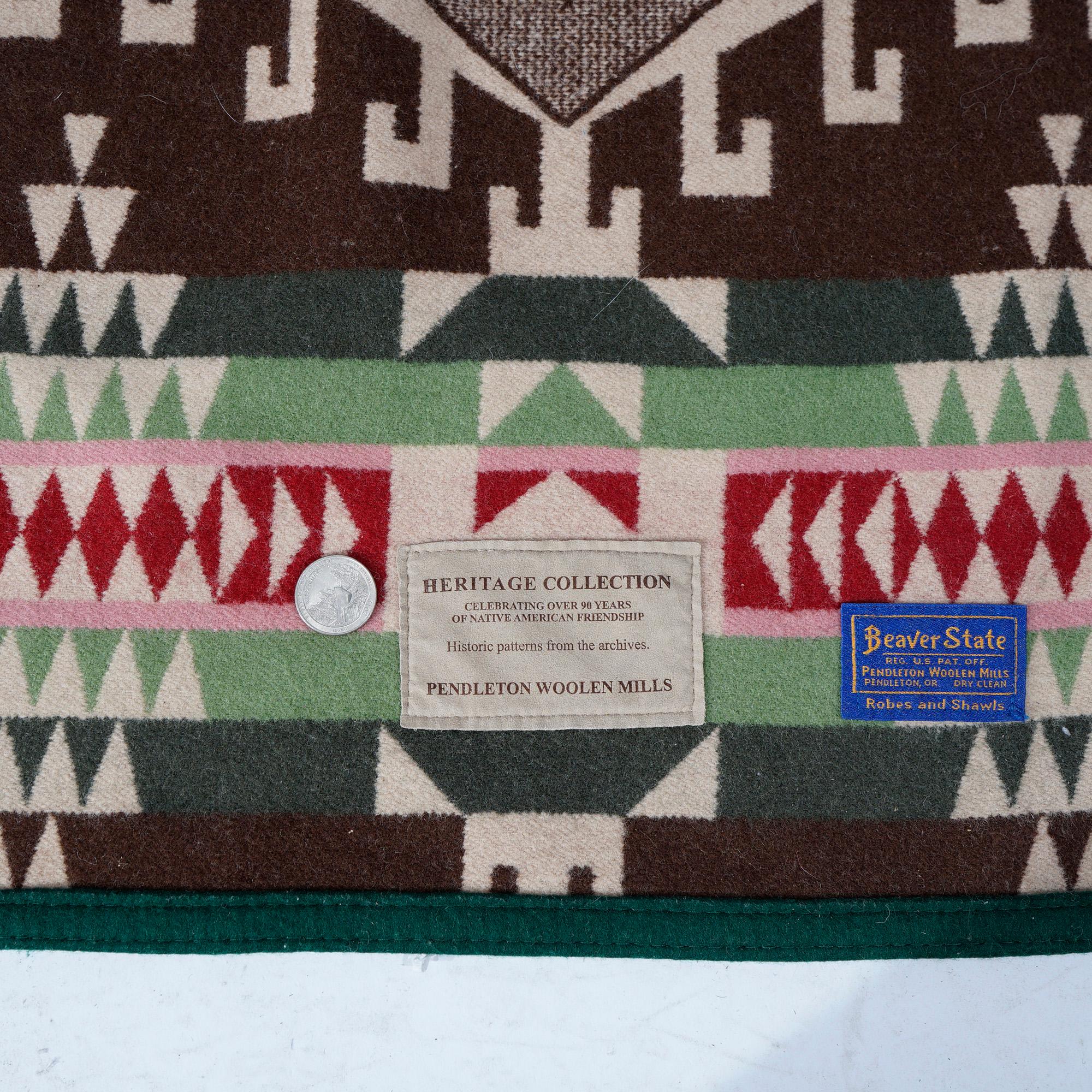 Arts & Crafts Southwest Style Pendleton Heritage Collection Wool Blanket 20th C 1
