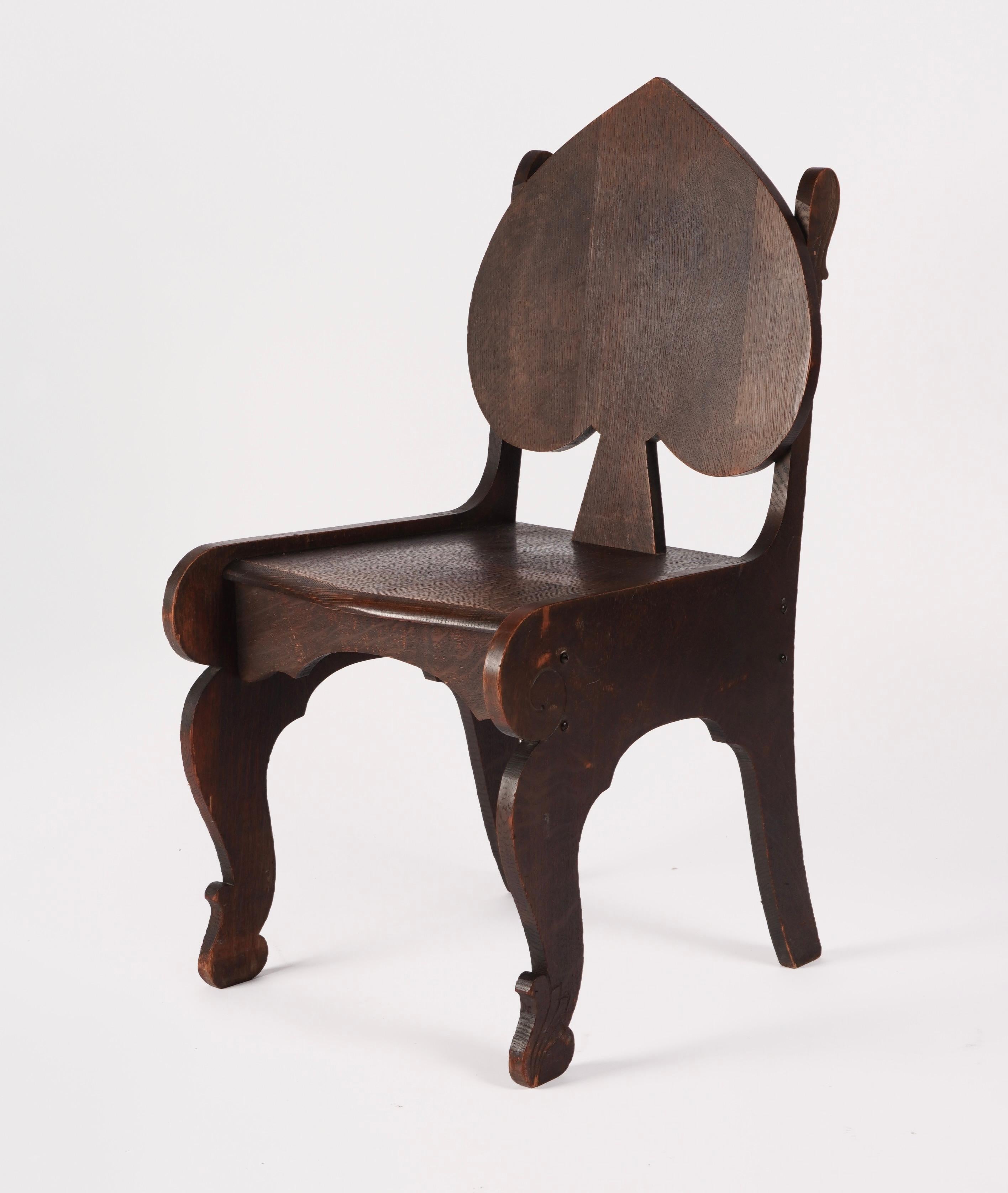 Arts and Crafts Arts & Crafts Spade Back Chair For Sale