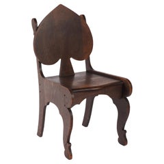 Silla con respaldo de pala Arts & Crafts