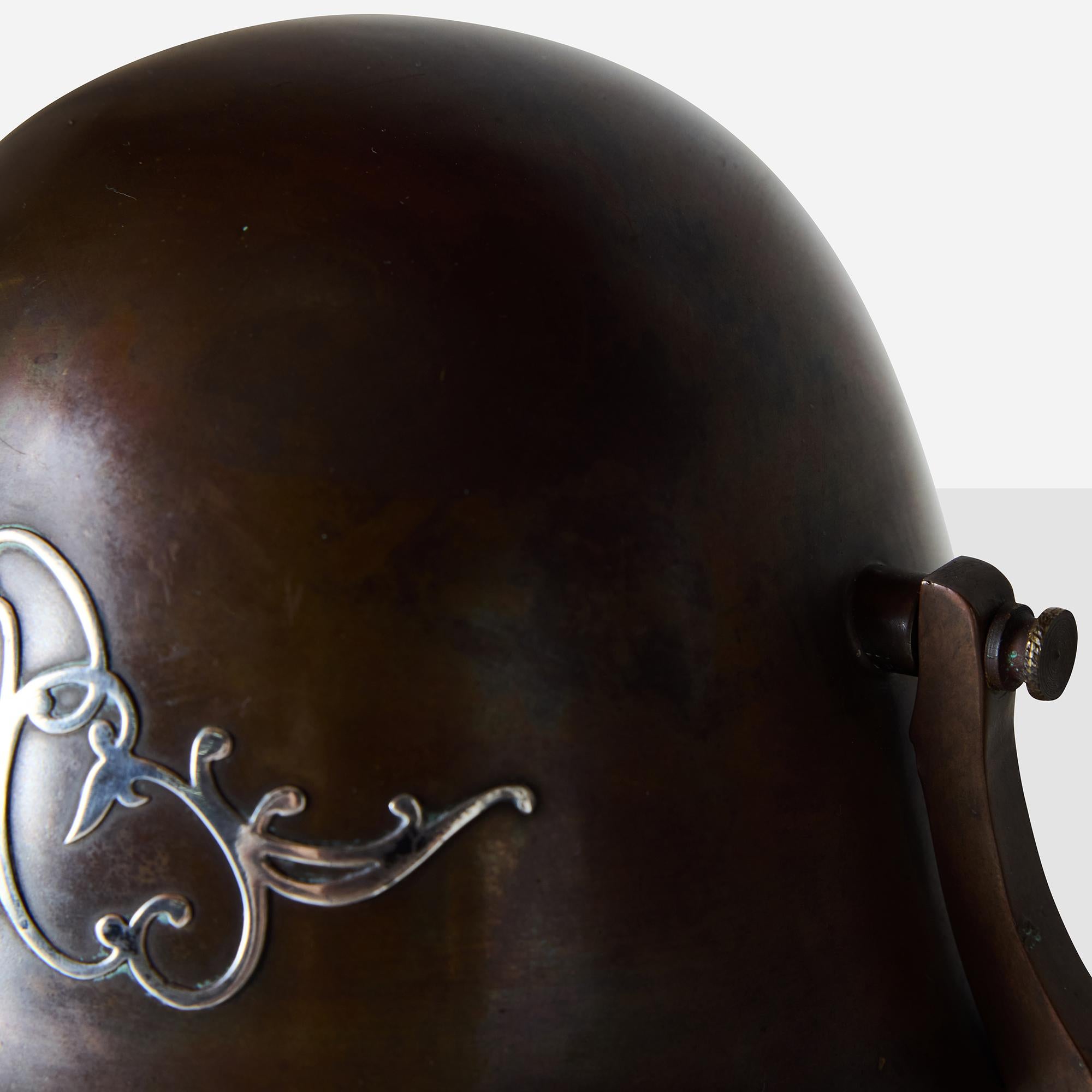 Arts & Crafts Sterling-on-Bronze Table Lamp For Sale 3