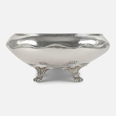 Arts & Crafts Sterling Silver Bowl, Omar Ramsden, London, 1928