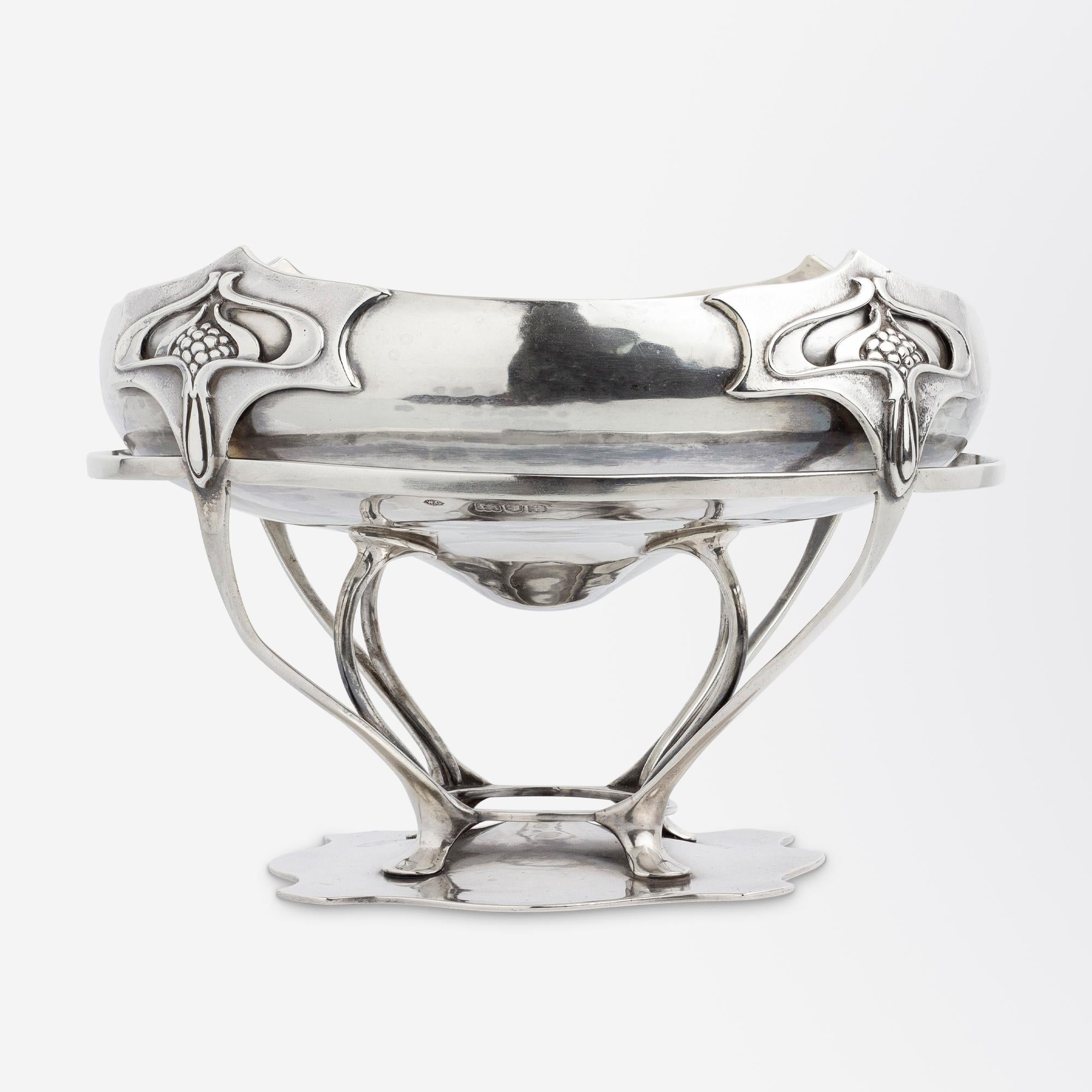 Arts and Crafts Arts & Crafts Sterling Silver Centrepiece by William Comyns & Sons For Sale