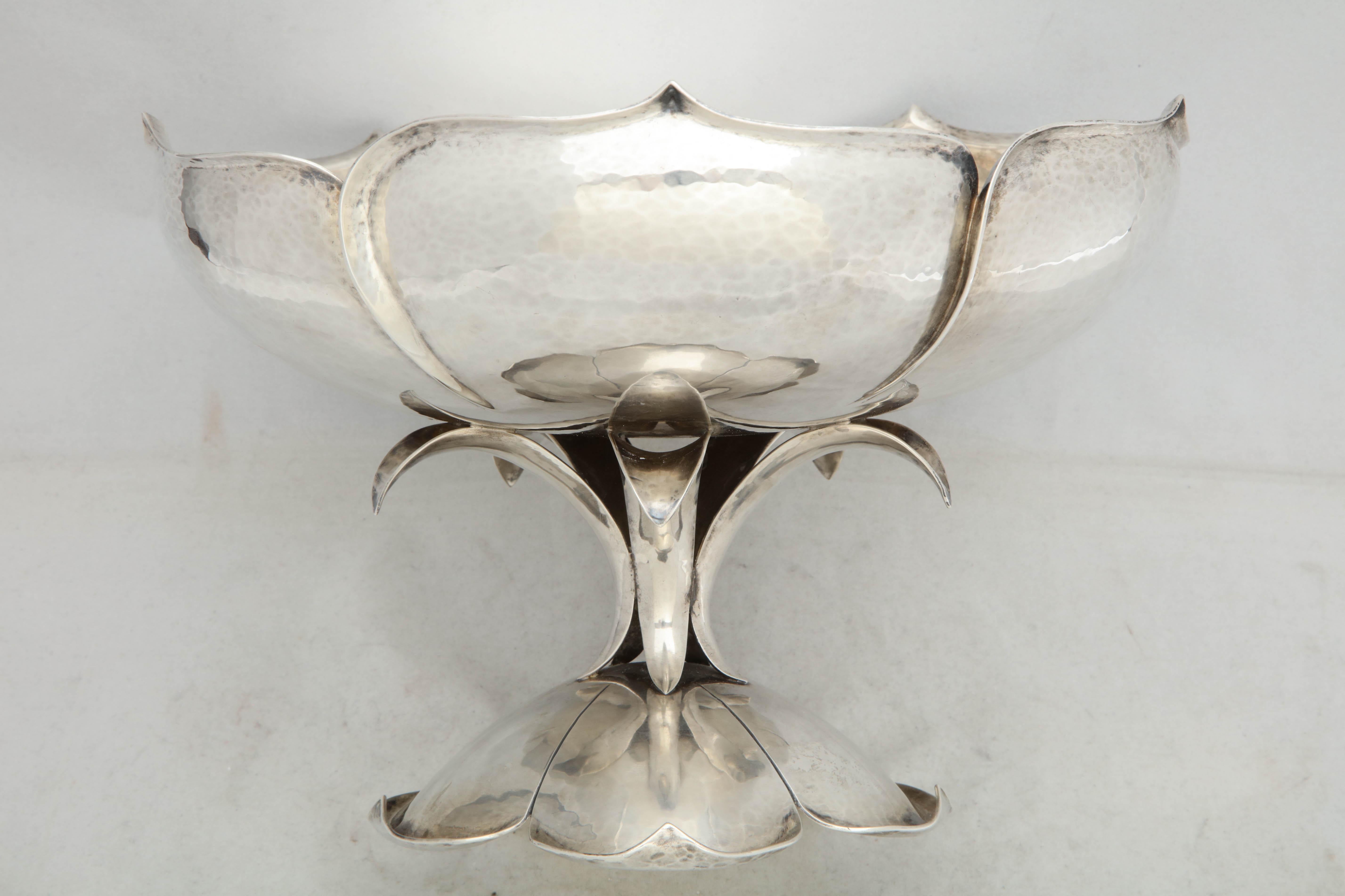 Arts & Crafts Sterling Silver Lotus-Form Centerpiece Bowl by The Cellini Shop 2