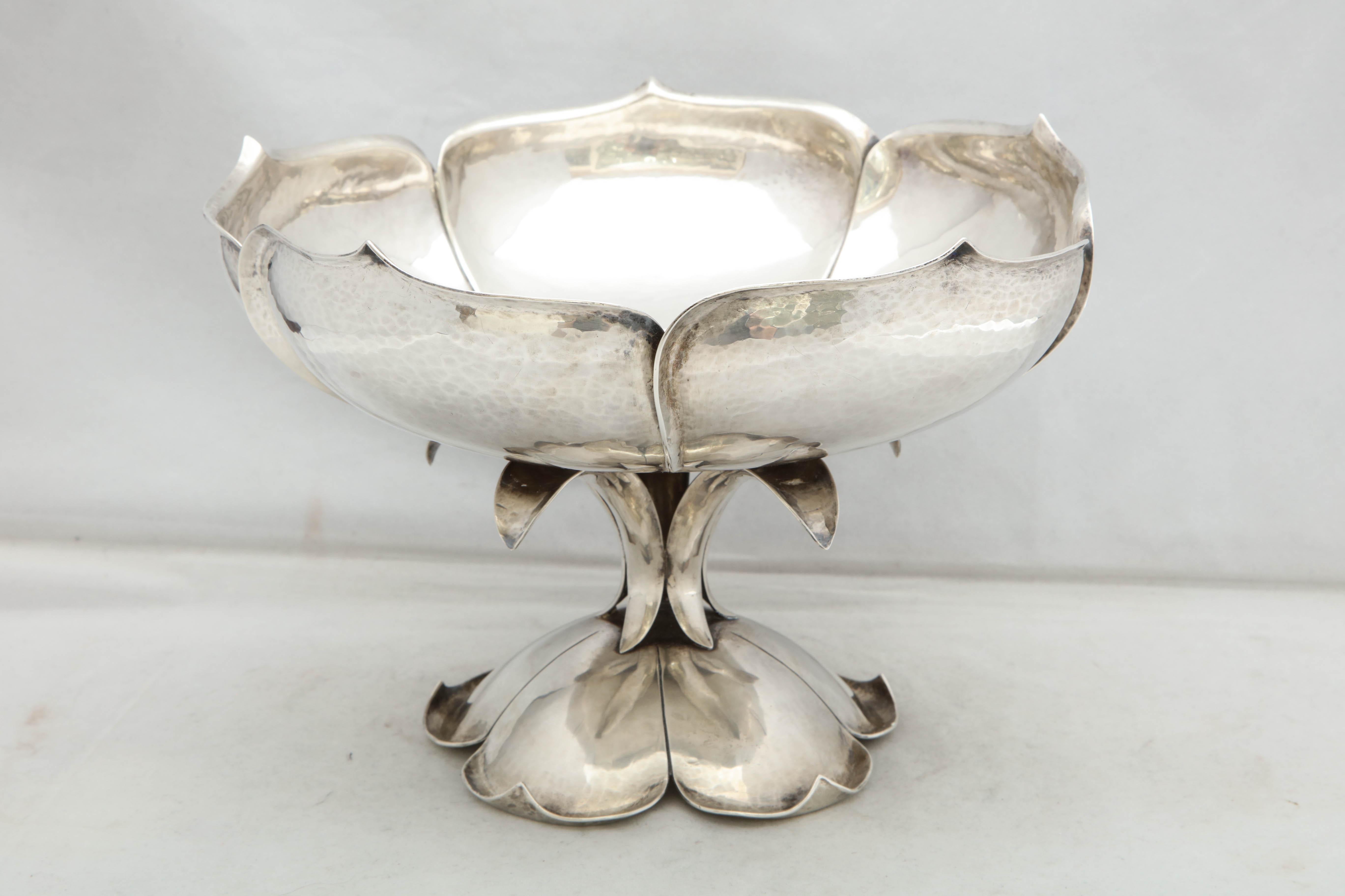 American Arts & Crafts Sterling Silver Lotus-Form Centerpiece Bowl by The Cellini Shop