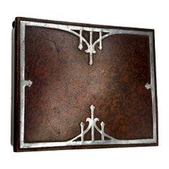 Humidor-Zigarettenetui im Arts-and-Crafts-Stil aus Sterlingsilber auf Bronze von Heintz