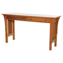 Arts & Crafts Stickley Cherry Sofa Table with Two Drawers, 20th C