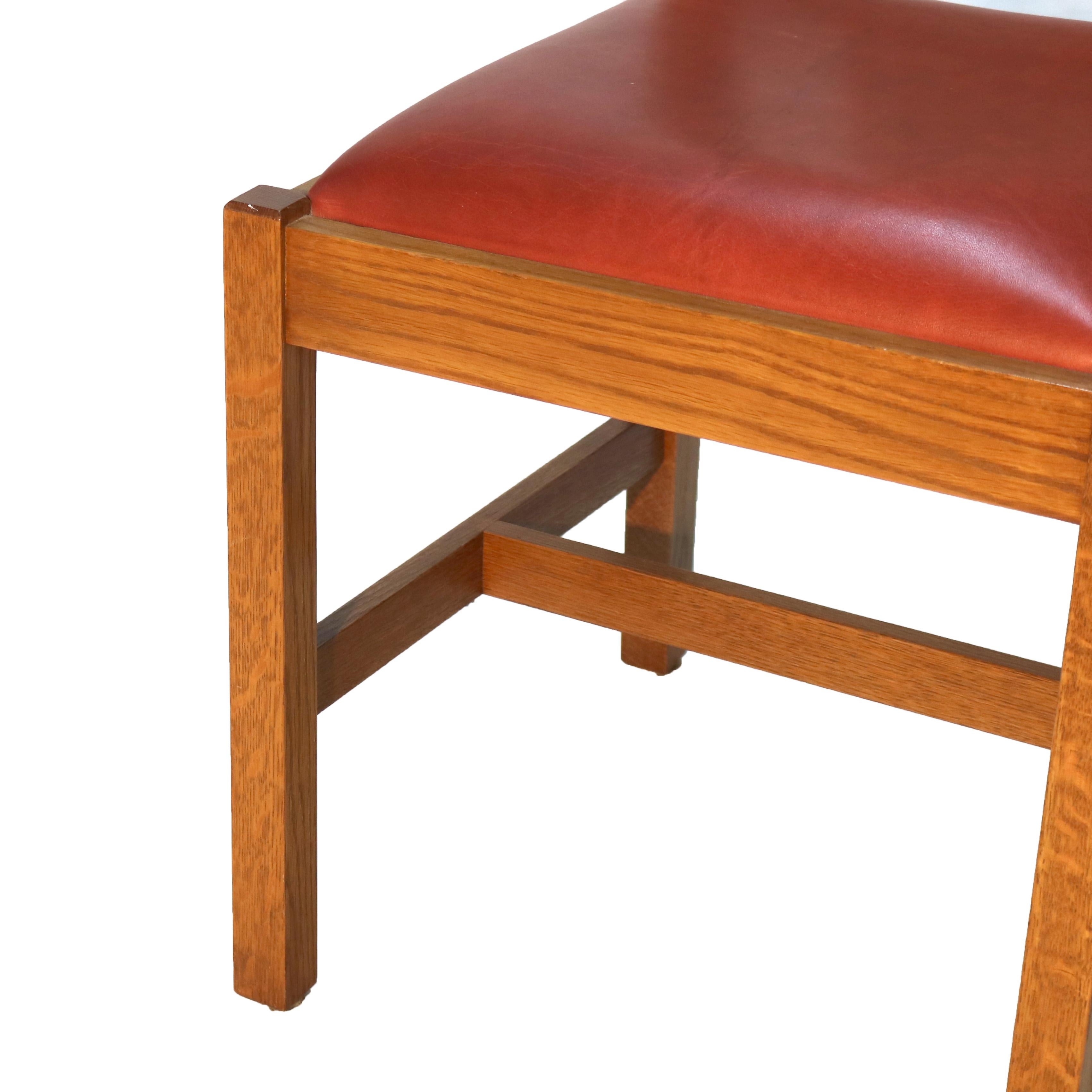 Arts & Crafts Stickley Mission Oak Spindled Desk Chair 20thC 4