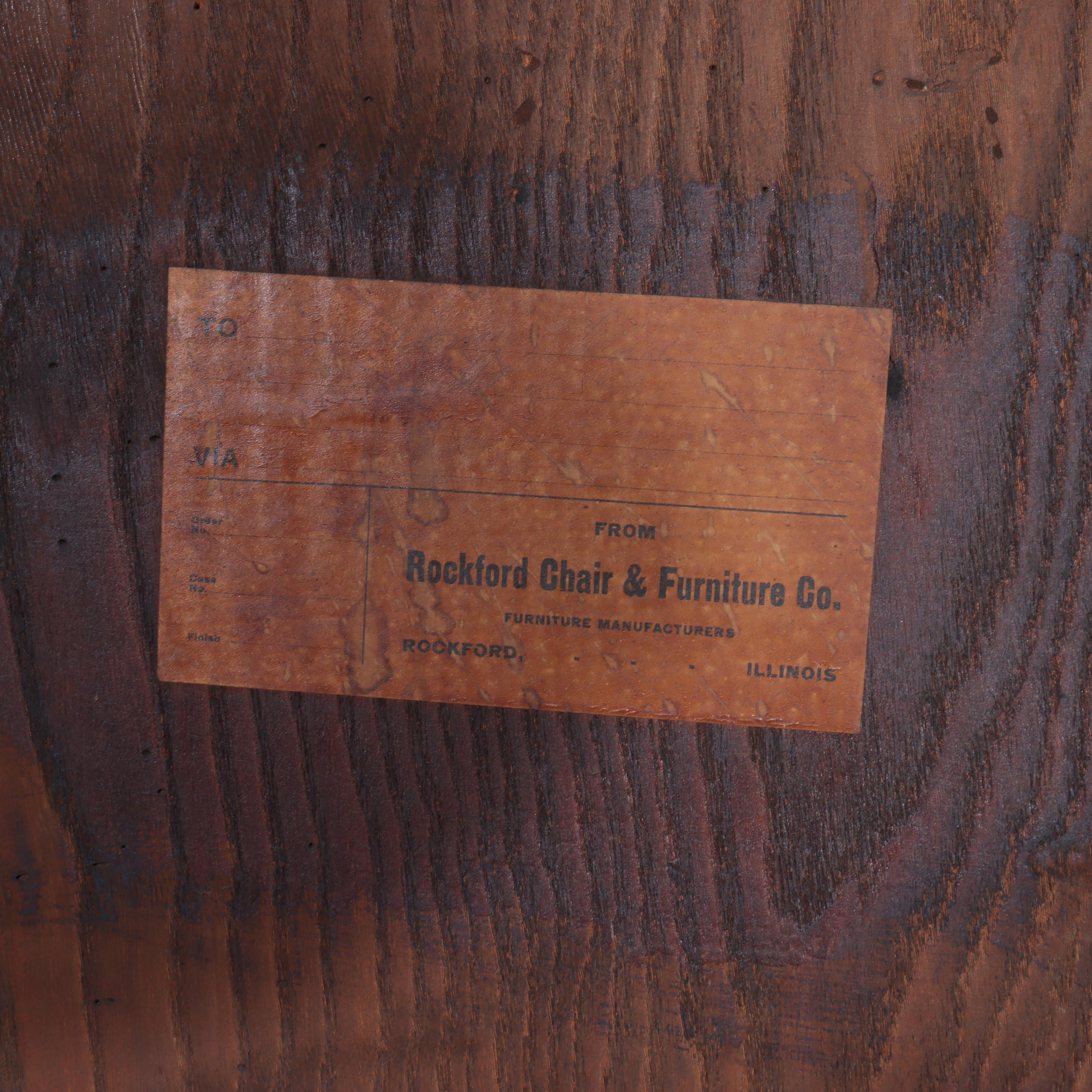 Arts & Crafts Stickley School Double Door Oak Bookcase C1920 en vente 6