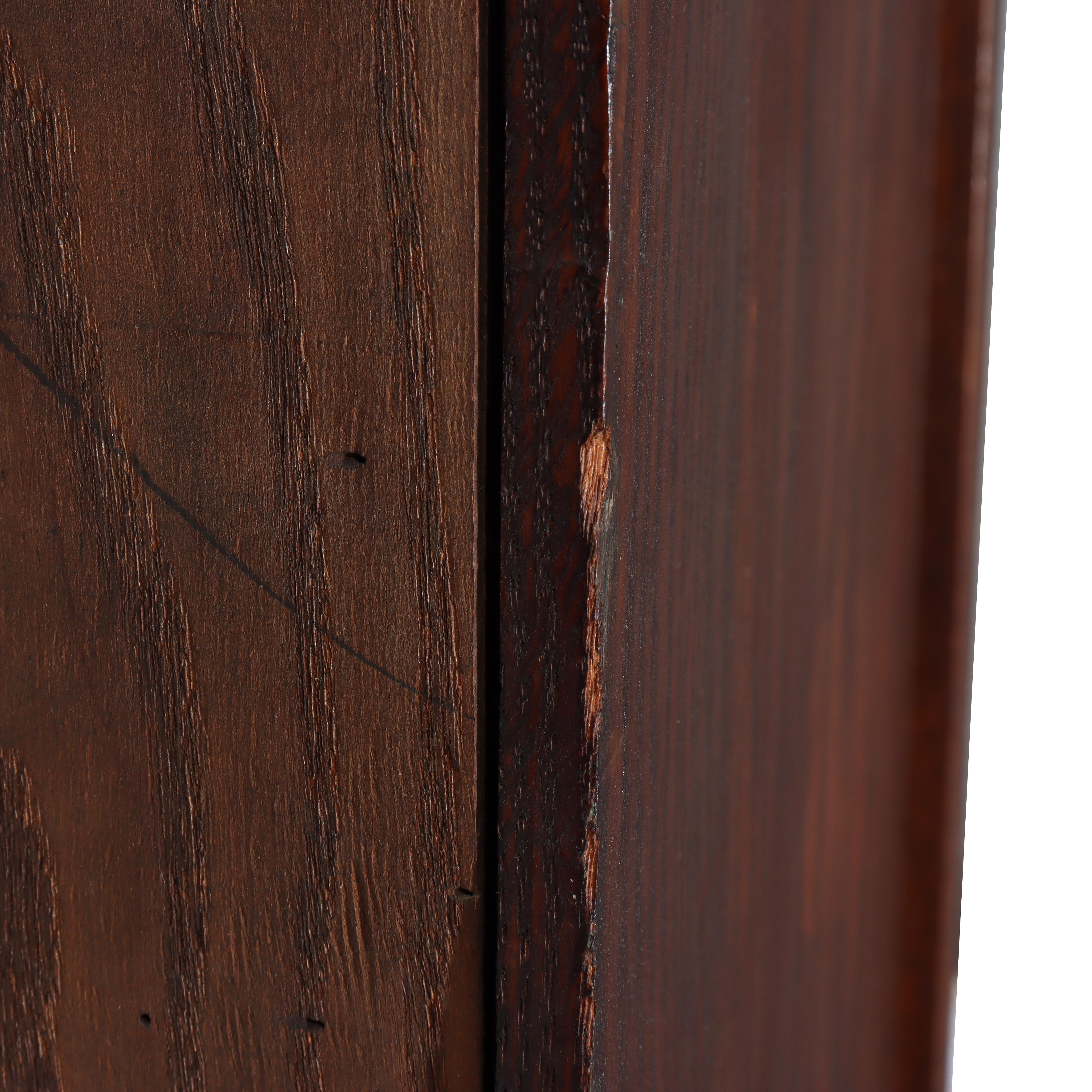 Arts & Crafts Stickley School Double Door Oak Bookcase C1920 en vente 9