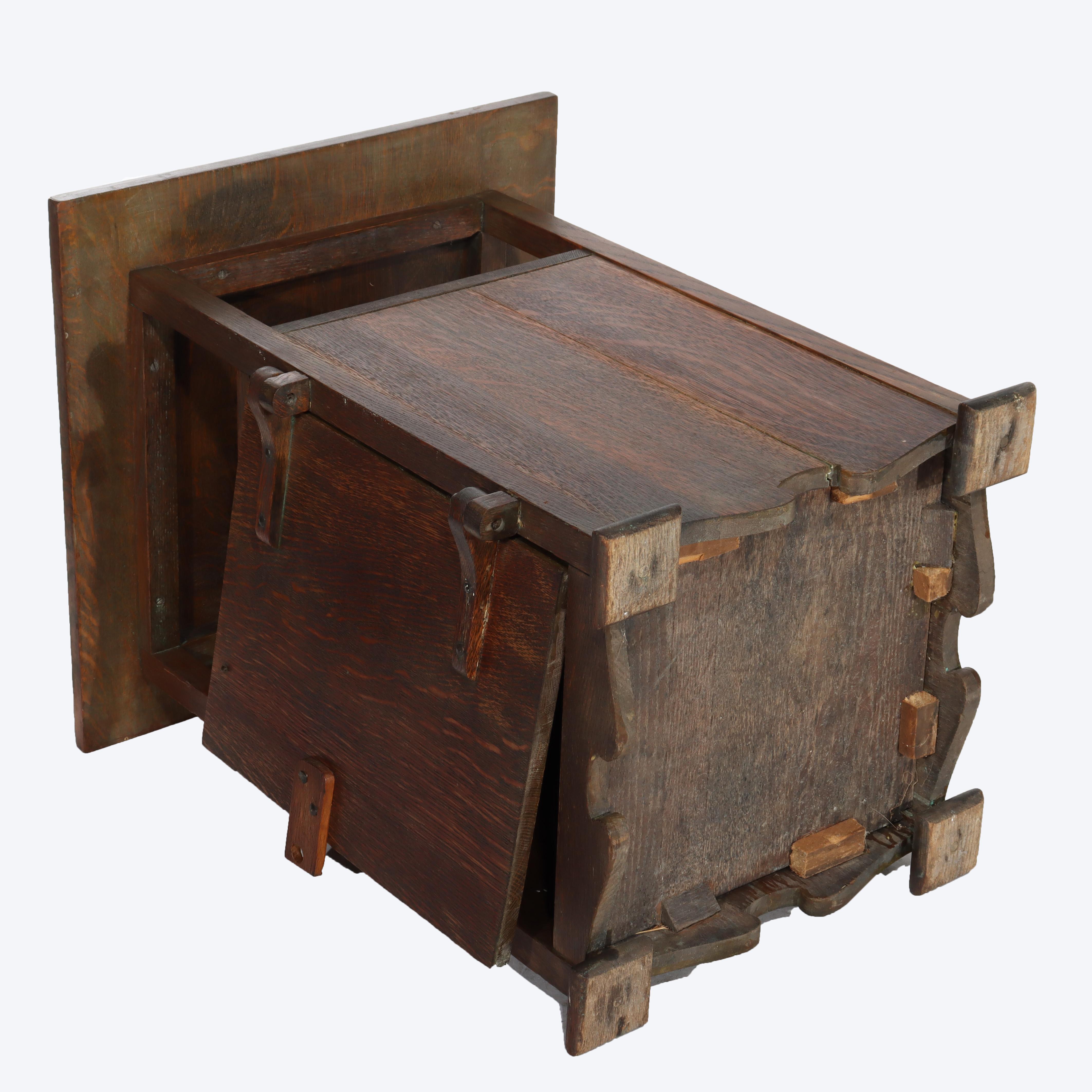 Cellaretta in quercia della scuola Stickley Arti e Mestieri C1920 in vendita 9