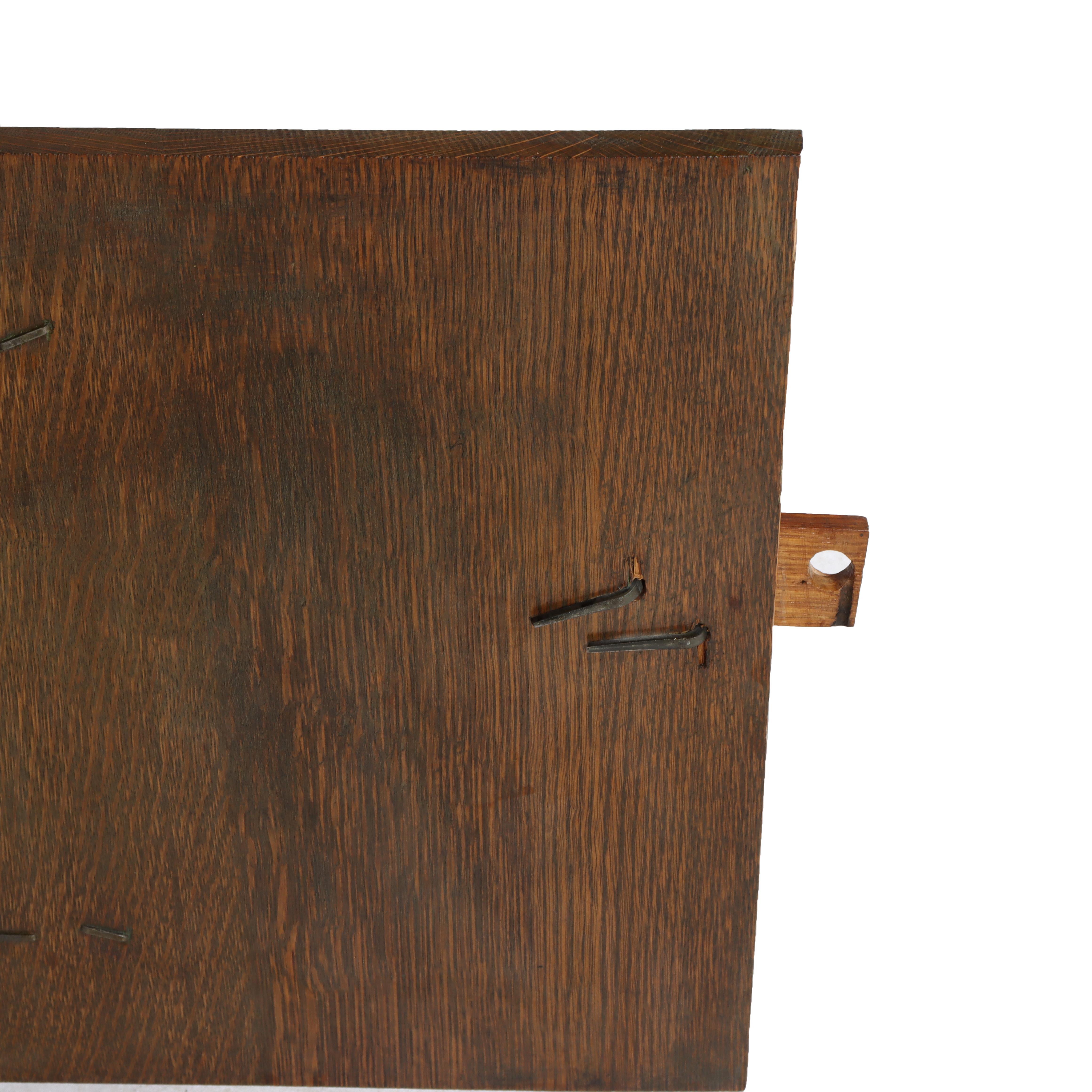 XX secolo Cellaretta in quercia della scuola Stickley Arti e Mestieri C1920 in vendita