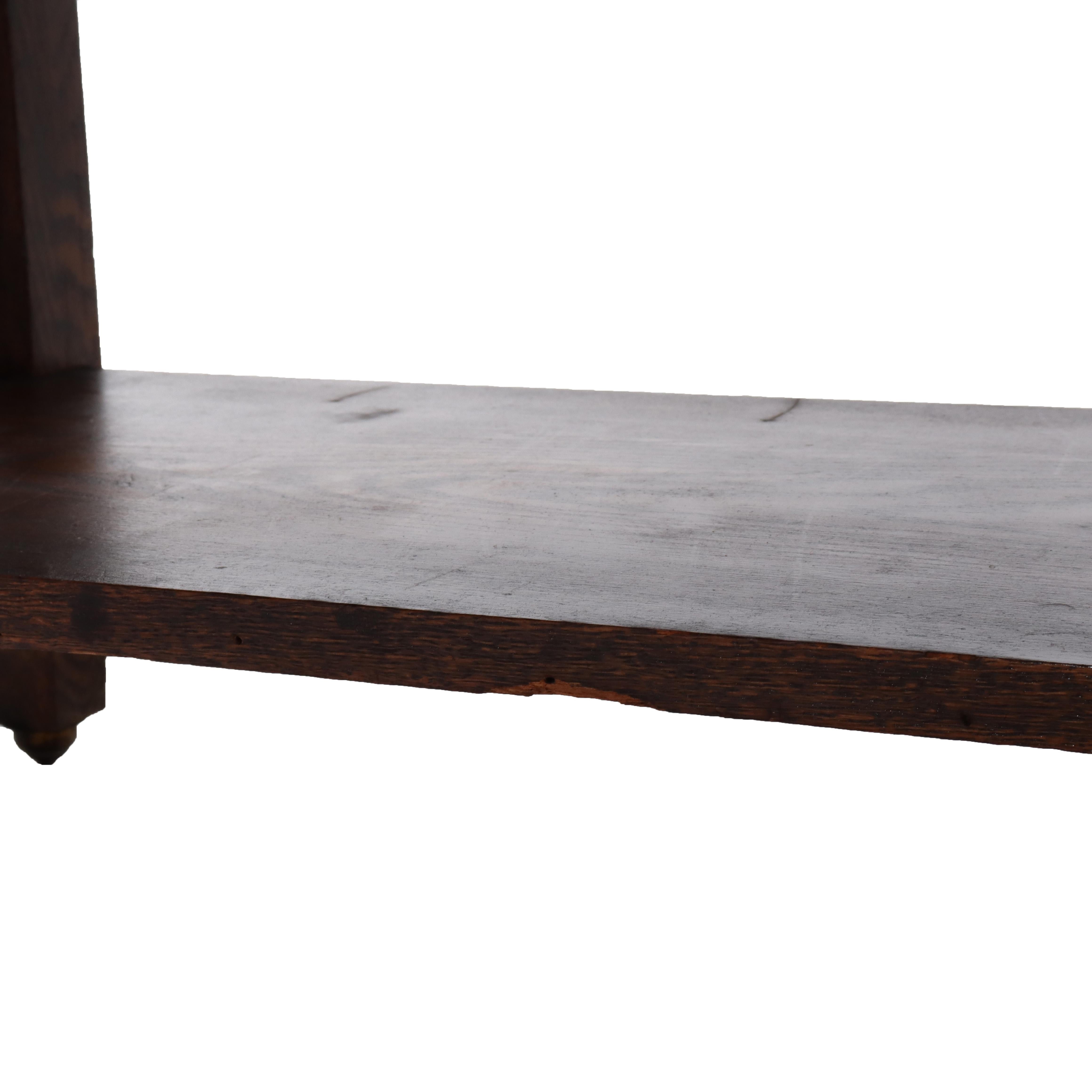 Scaffale per riviste a cinque ripiani con struttura a traliccio della scuola Stickley di Arti e Mestieri del 1910 circa in vendita 5