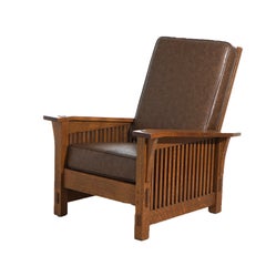 Arts & Crafts Stickley Tapered Arm Oak Morris Chair 20th C