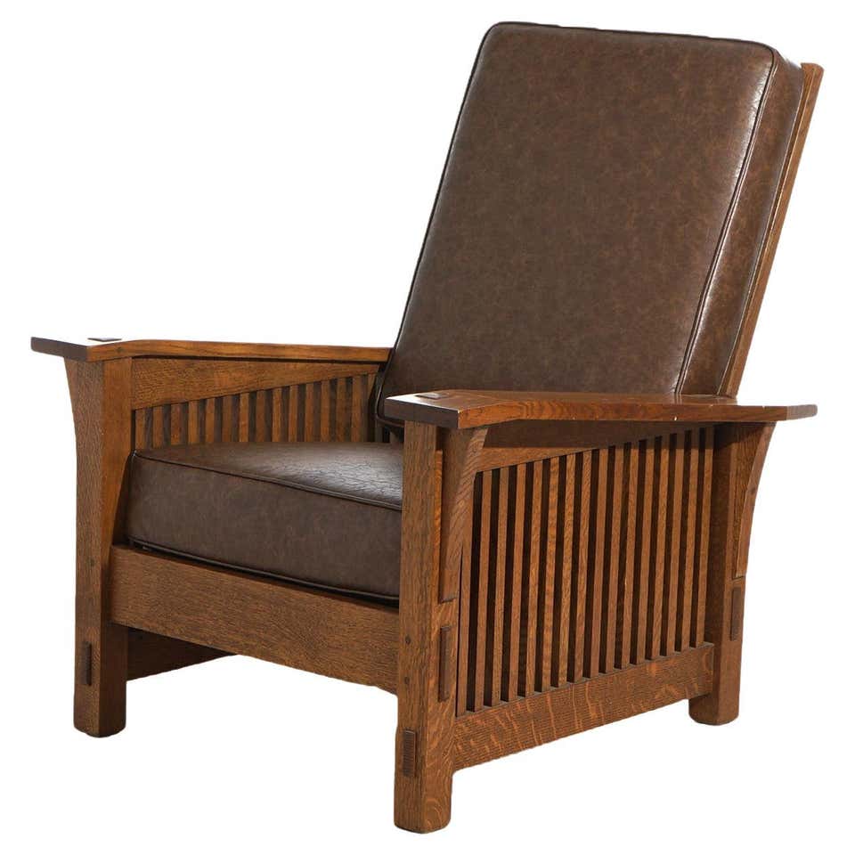 Antique Mission Arts and Crafts Phoenix Co. Mahogany and Pressed Cane ...