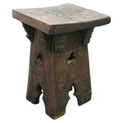 Arts & Crafts Stool Brutalist Gothic Rev French Country House c1910 (A)