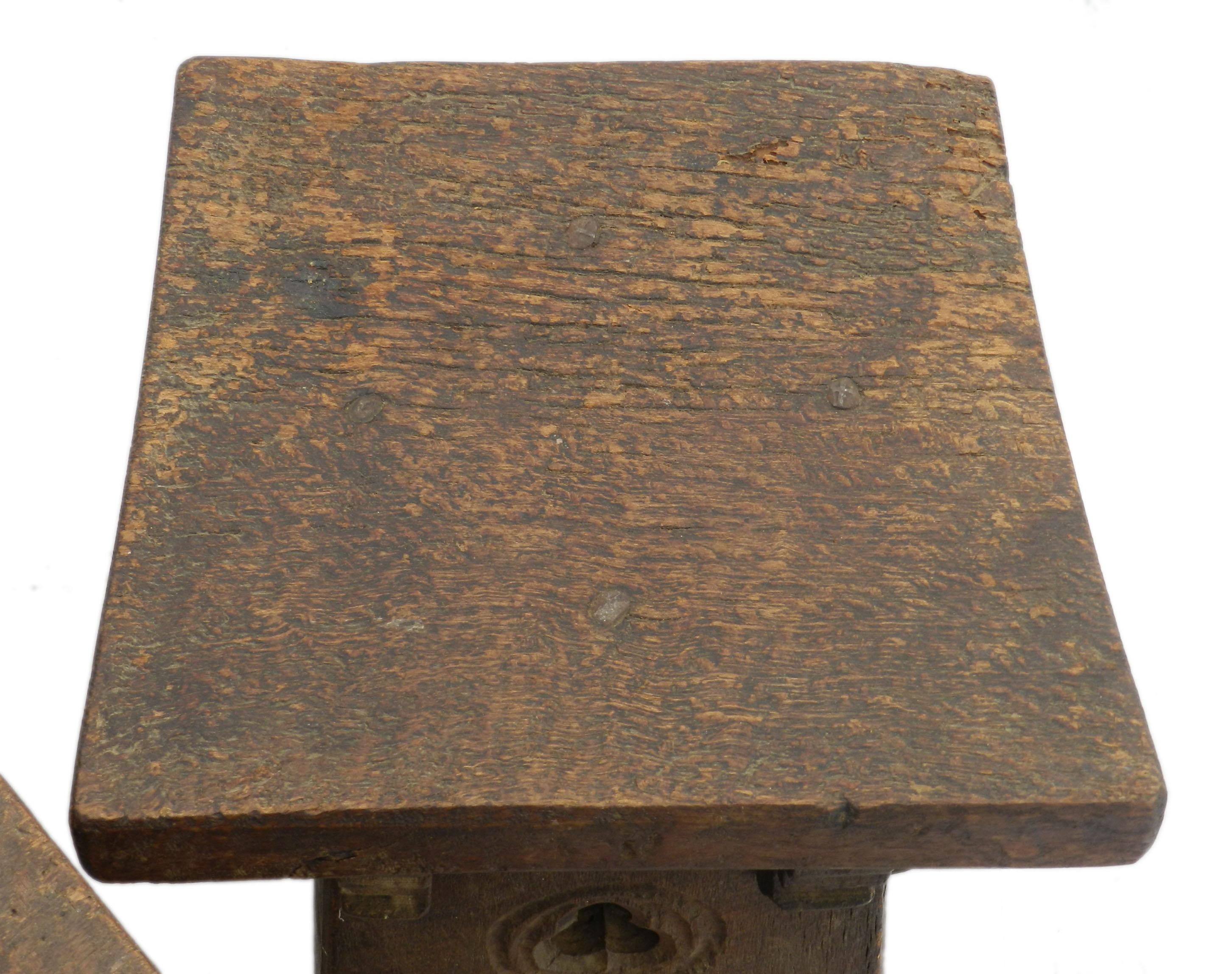 Arts and Crafts Arts & Crafts Stool Brutalist Gothic Rev French Country House c1910 (B) For Sale