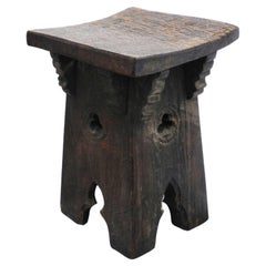 Arts & Crafts Stool Brutalist Gothic Rev French Country House c1910 (B)
