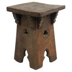Arts & Crafts Stool Brutalist Gothic Rev French Country House c1910 