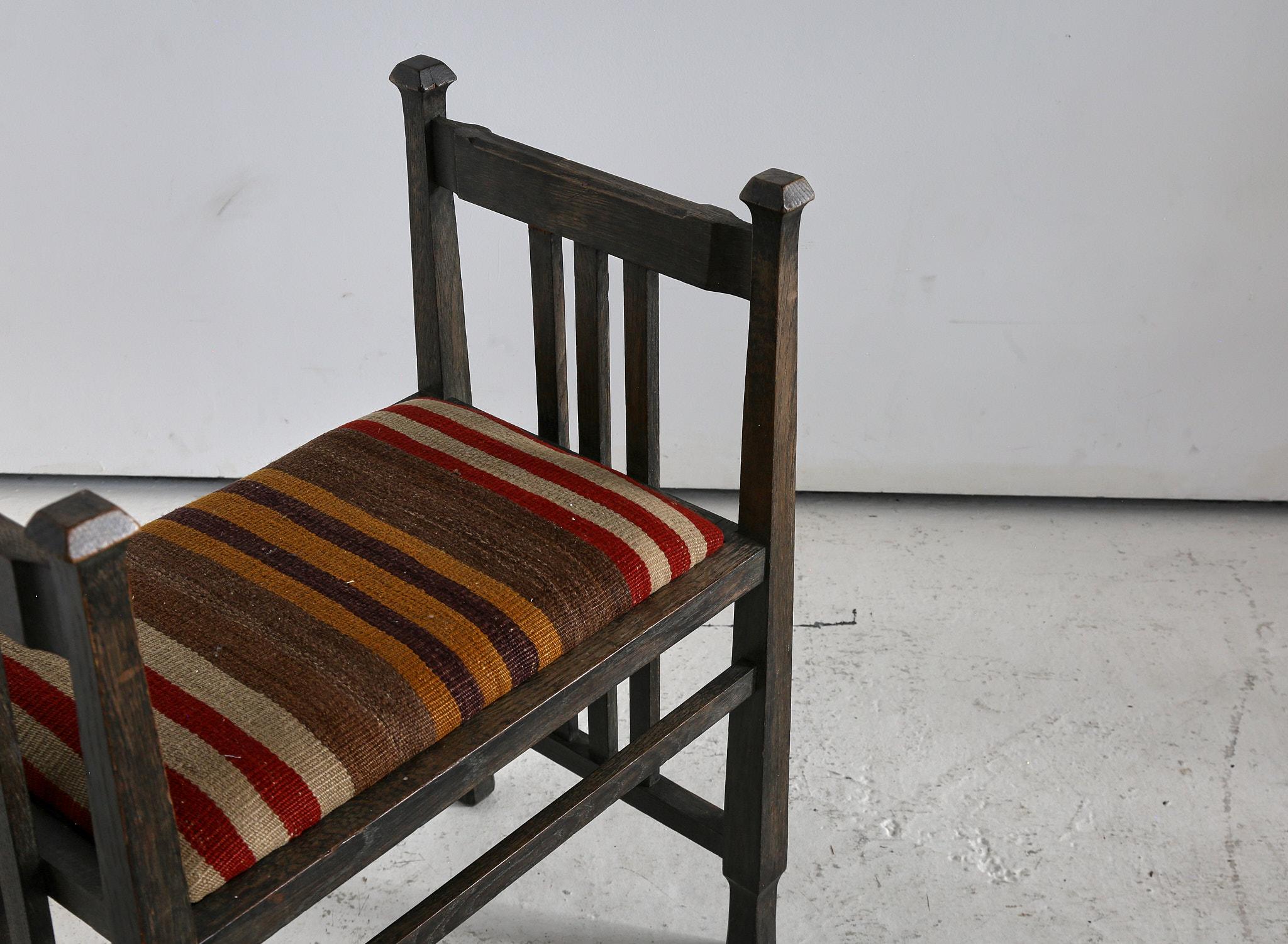 Early 20th Century English Arts & Crafts Piano Stool by James Shoolbred