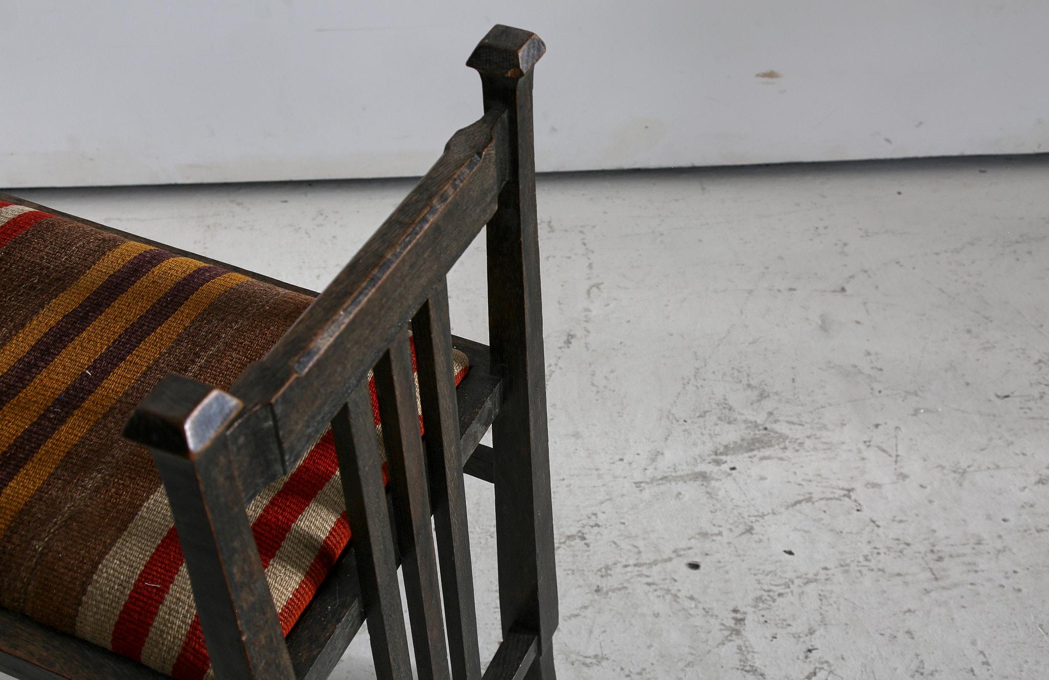 English Arts & Crafts Piano Stool by James Shoolbred 1
