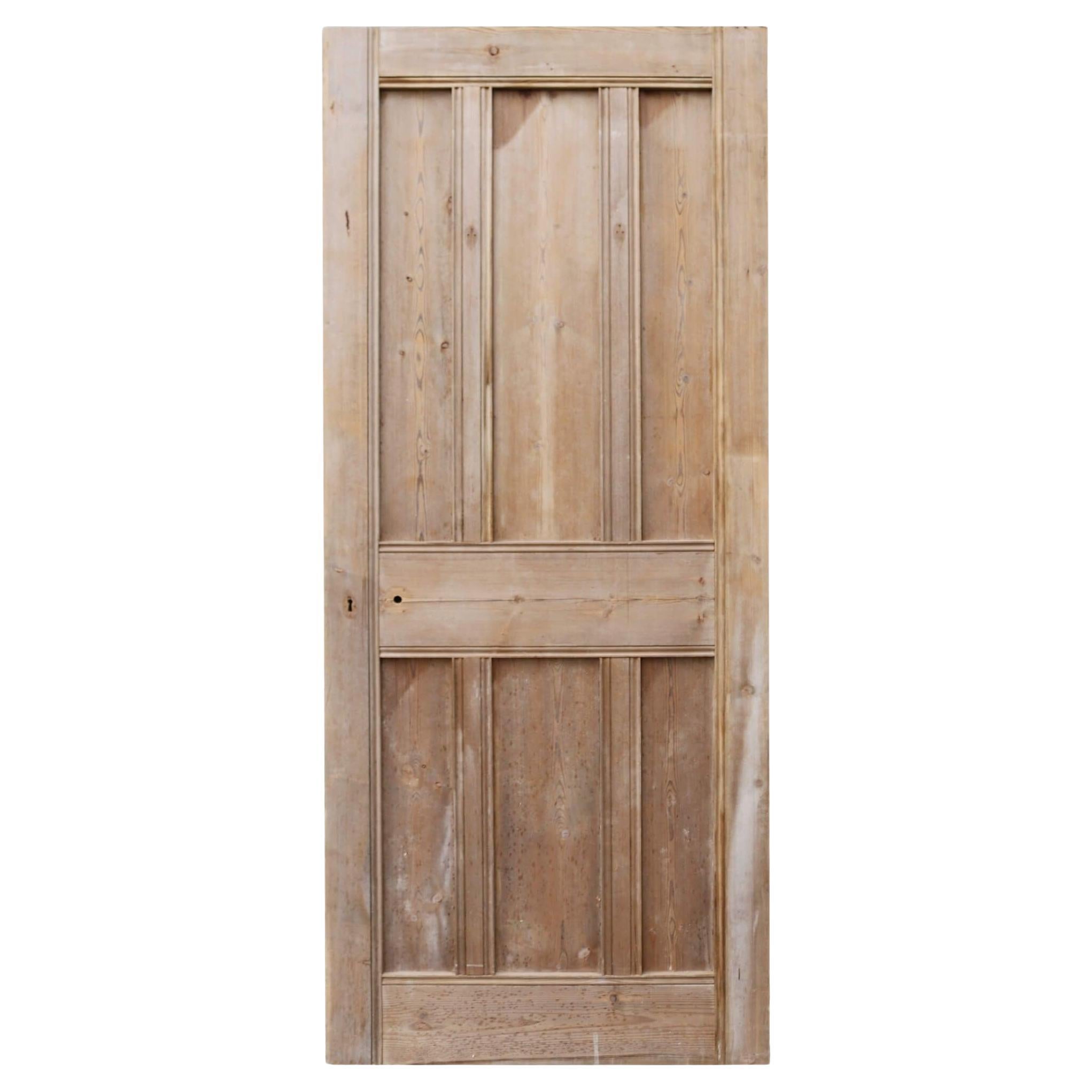 Arts & Crafts Stripped Pine Internal Doors (6 Available) For Sale