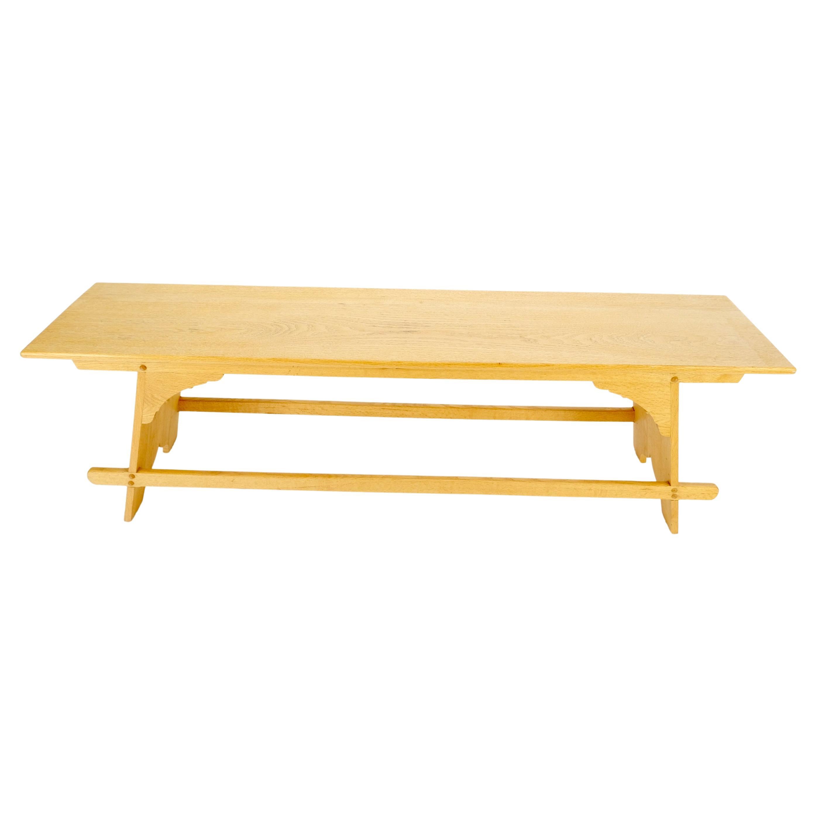 Arts and Crafts Arts & Crafts Studio Made Long Oak Bench For Sale