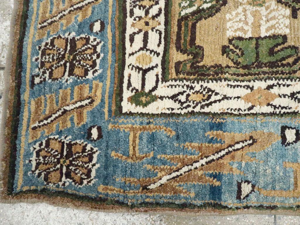 Arts & Crafts Style 19th Century Handmade Spanish Cuenca Throw Rug For Sale 1