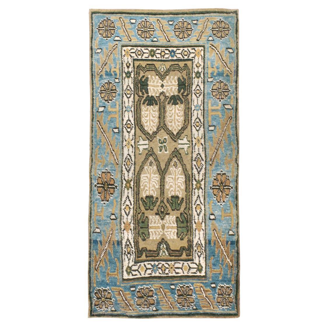 Arts & Crafts Style 19th Century Handmade Spanish Cuenca Throw Rug For Sale