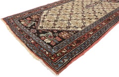 Arts & Crafts Style Antique Persian Assadabad Hamadan Runner, Hallway Runner