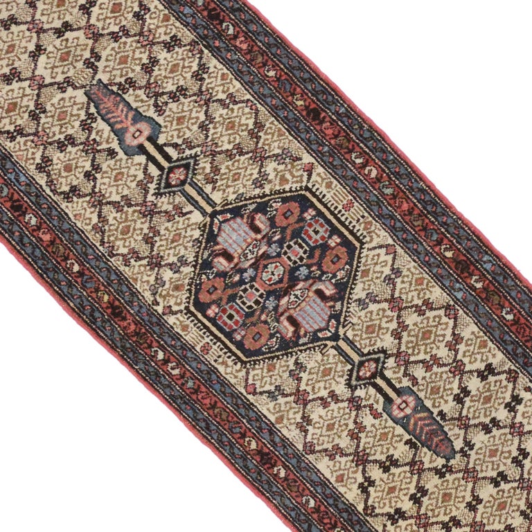 Arts And Crafts Style Antique Persian Assadabad Hamadan Runner Hallway Runner For Sale At 1stdibs