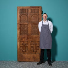 Arts & Crafts Style Carved Oak Door
