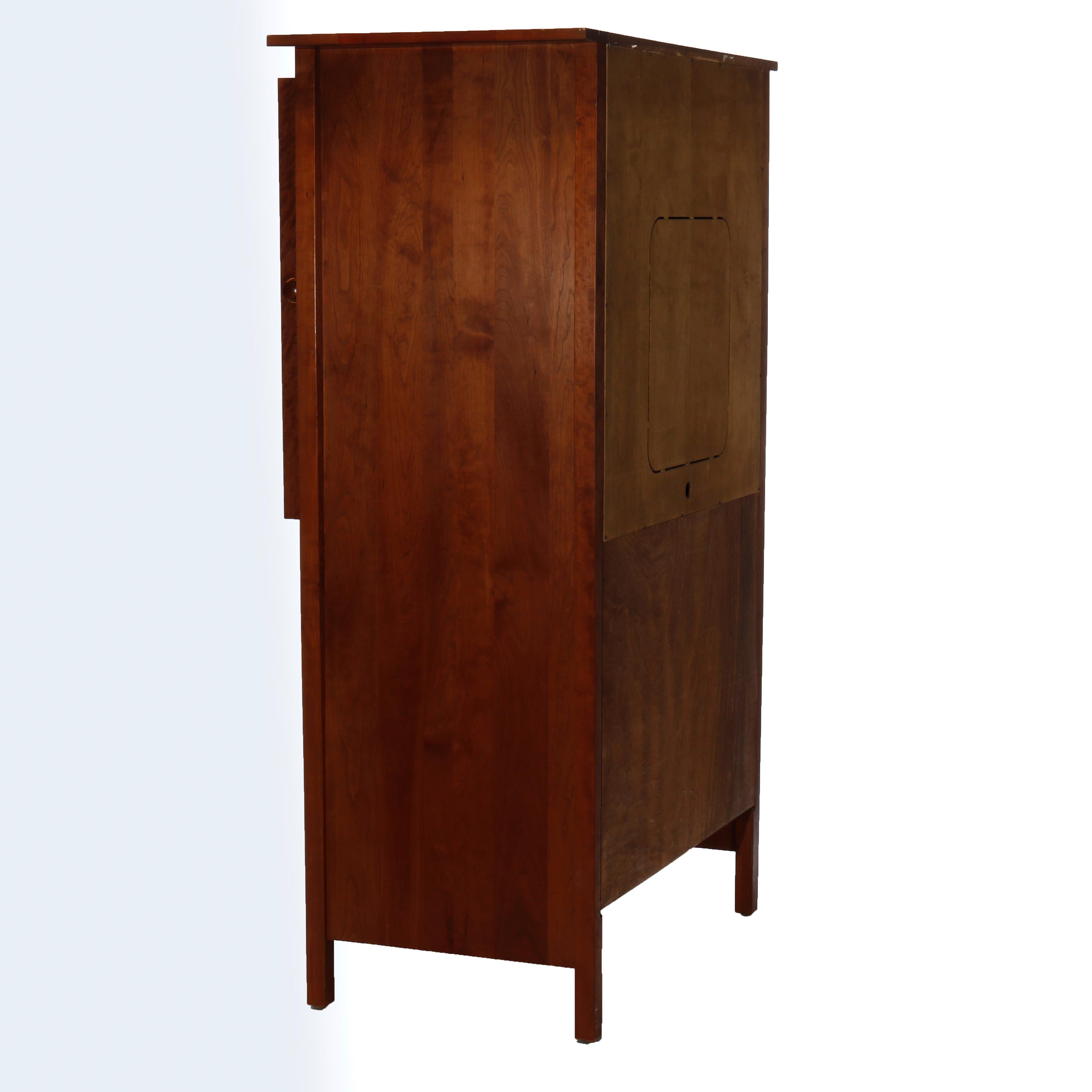 Arts & Crafts Style Harvey Ellis Design Tiger Maple Armoire by Stickley, 20th C 11