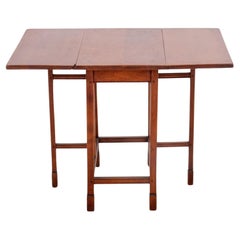 Arts & Crafts Style Mahogany Drop Leaf Side Table