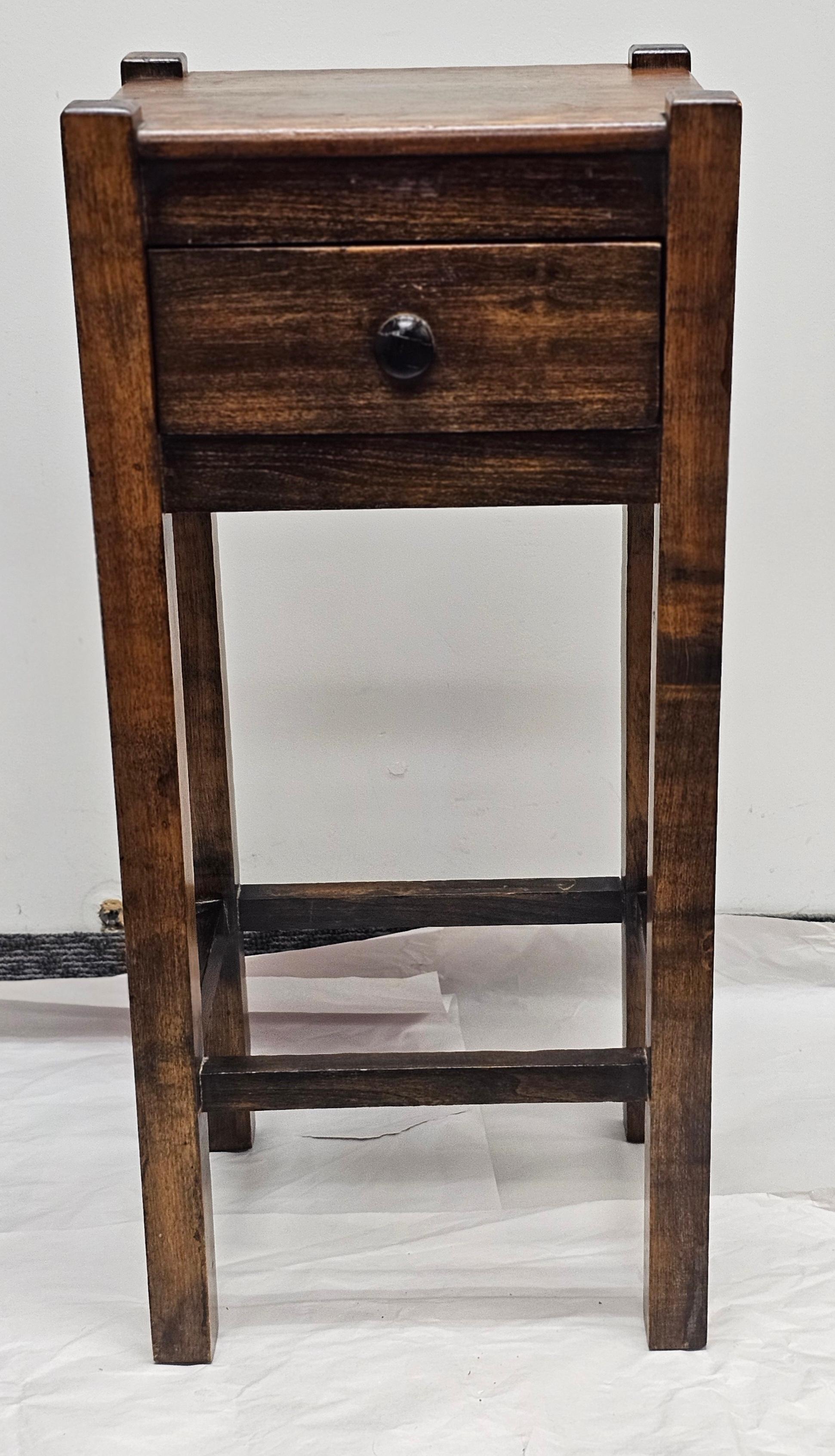Arts and Crafts Arts & Crafts Style Stained Fruitwood Work Table For Sale