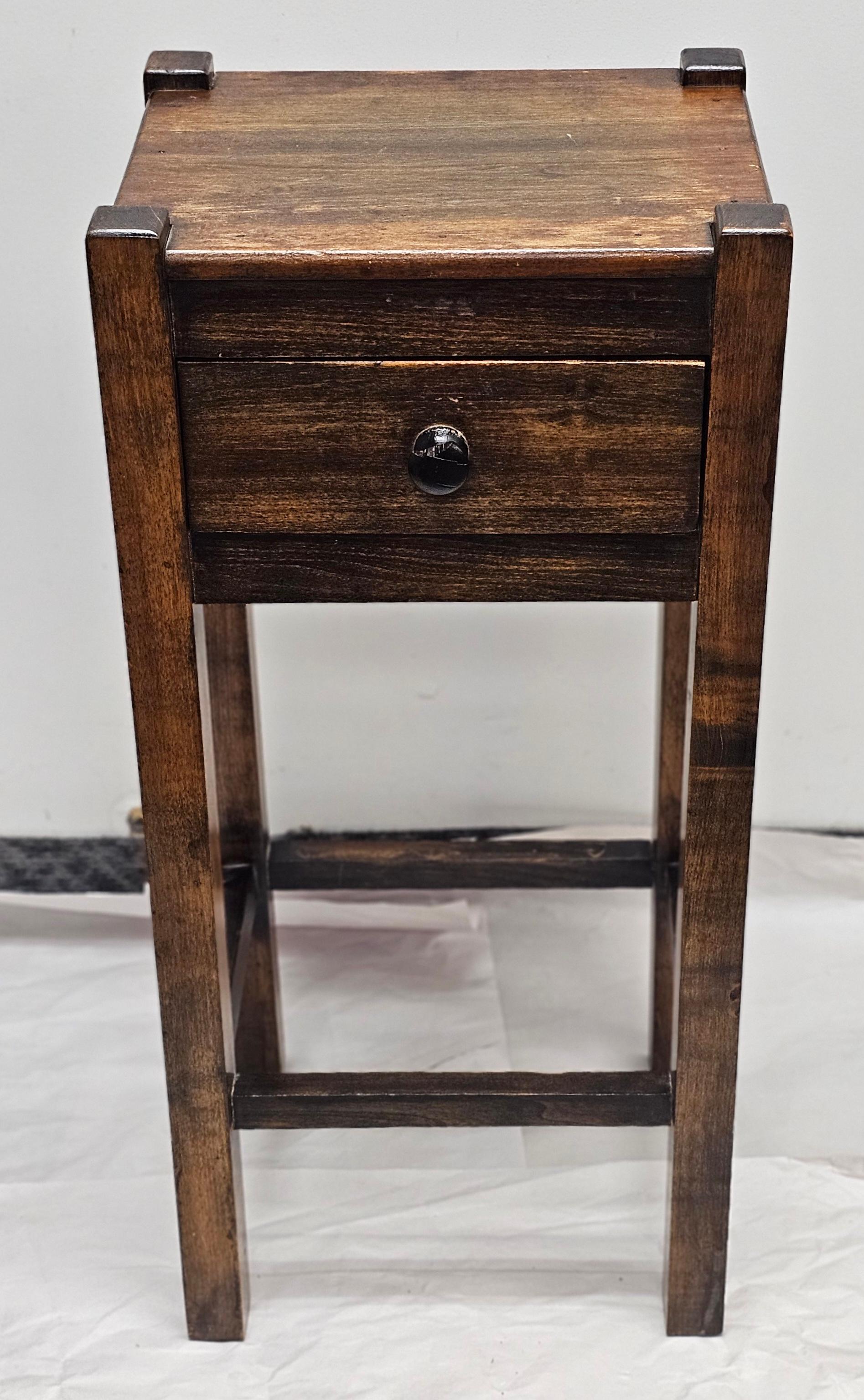 American Arts & Crafts Style Stained Fruitwood Work Table For Sale