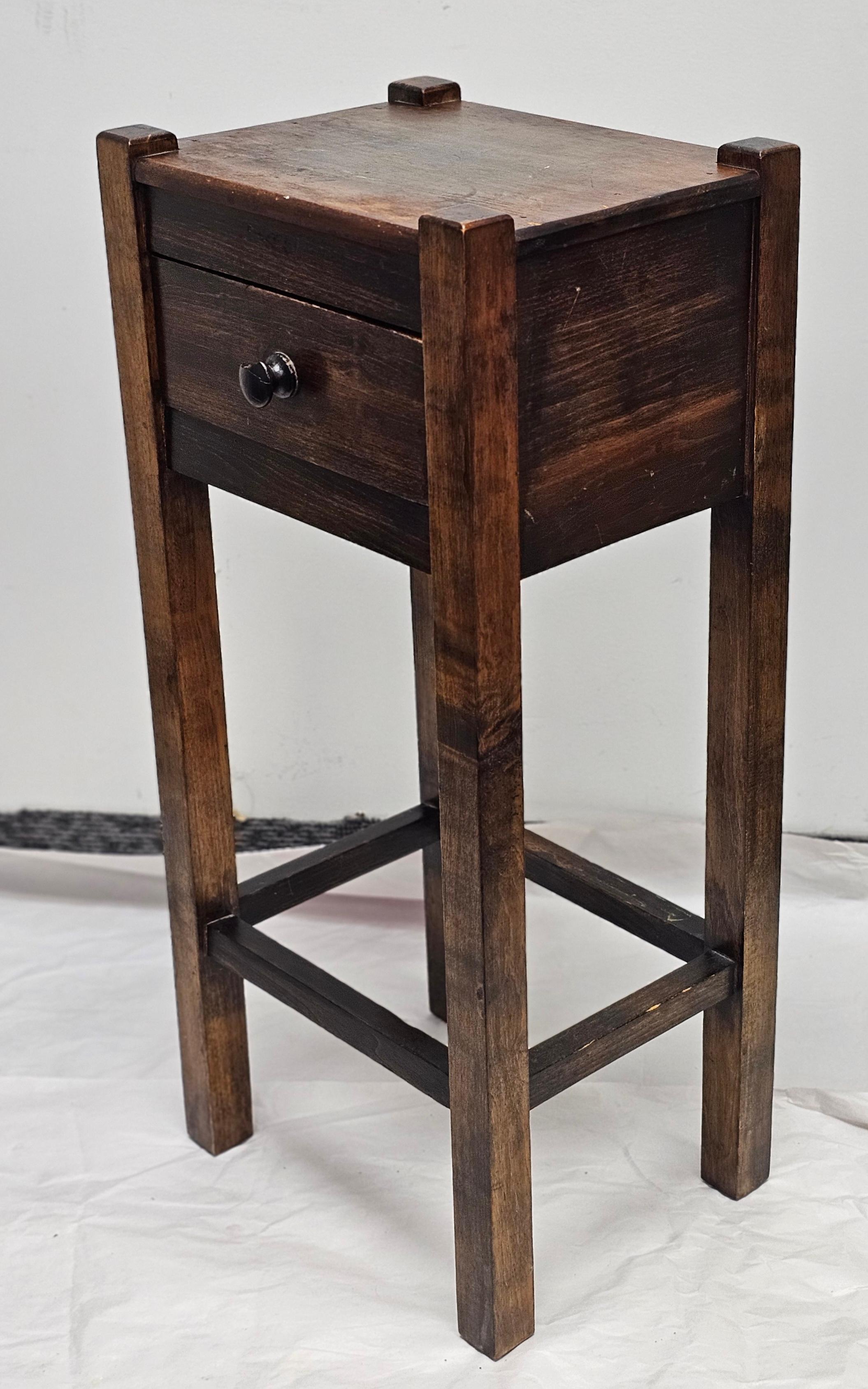 20th Century Arts & Crafts Style Stained Fruitwood Work Table For Sale