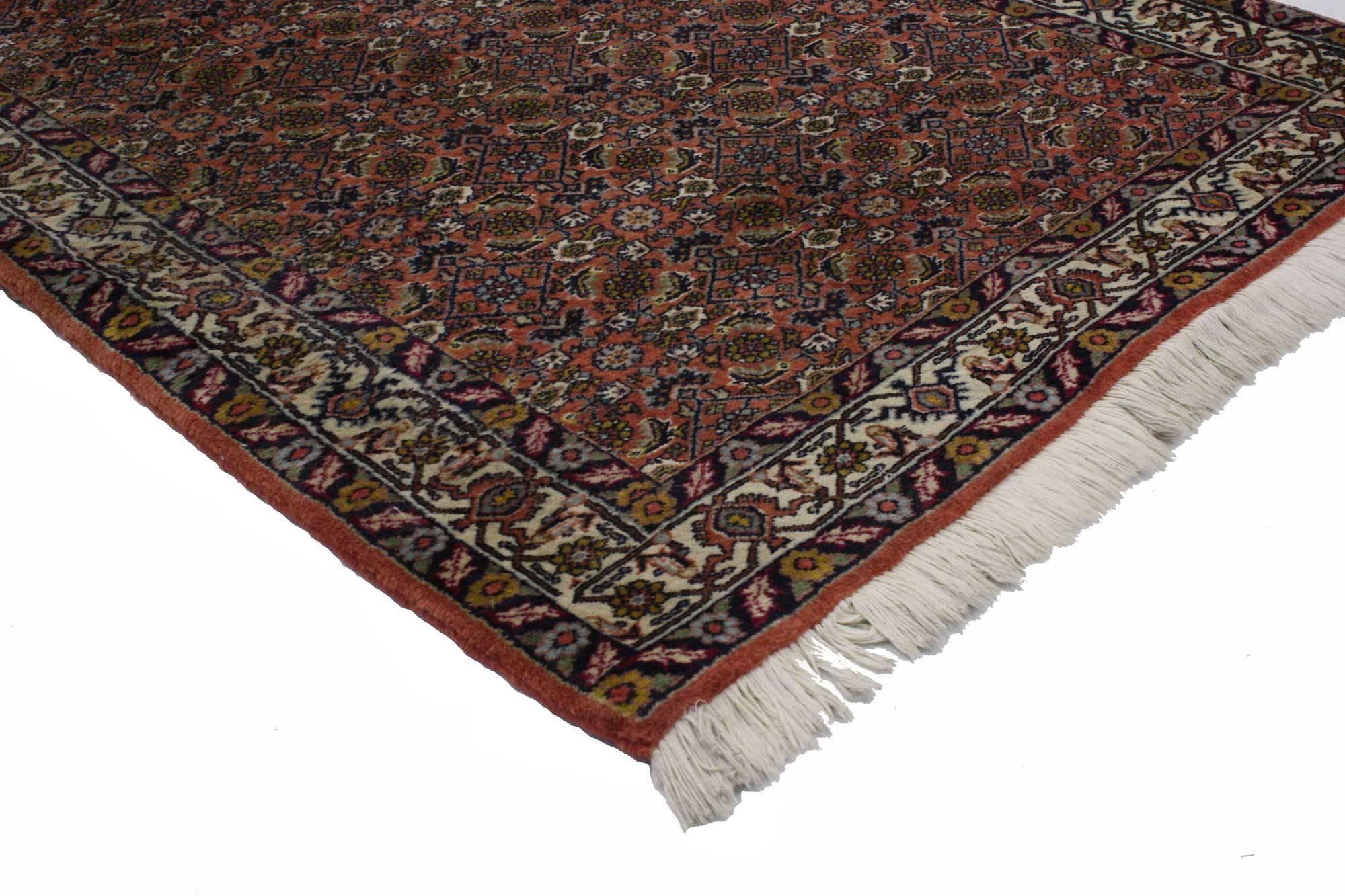 Wool Arts & Crafts Style Vintage Persian Bijar Runner, Hallway Runner For Sale