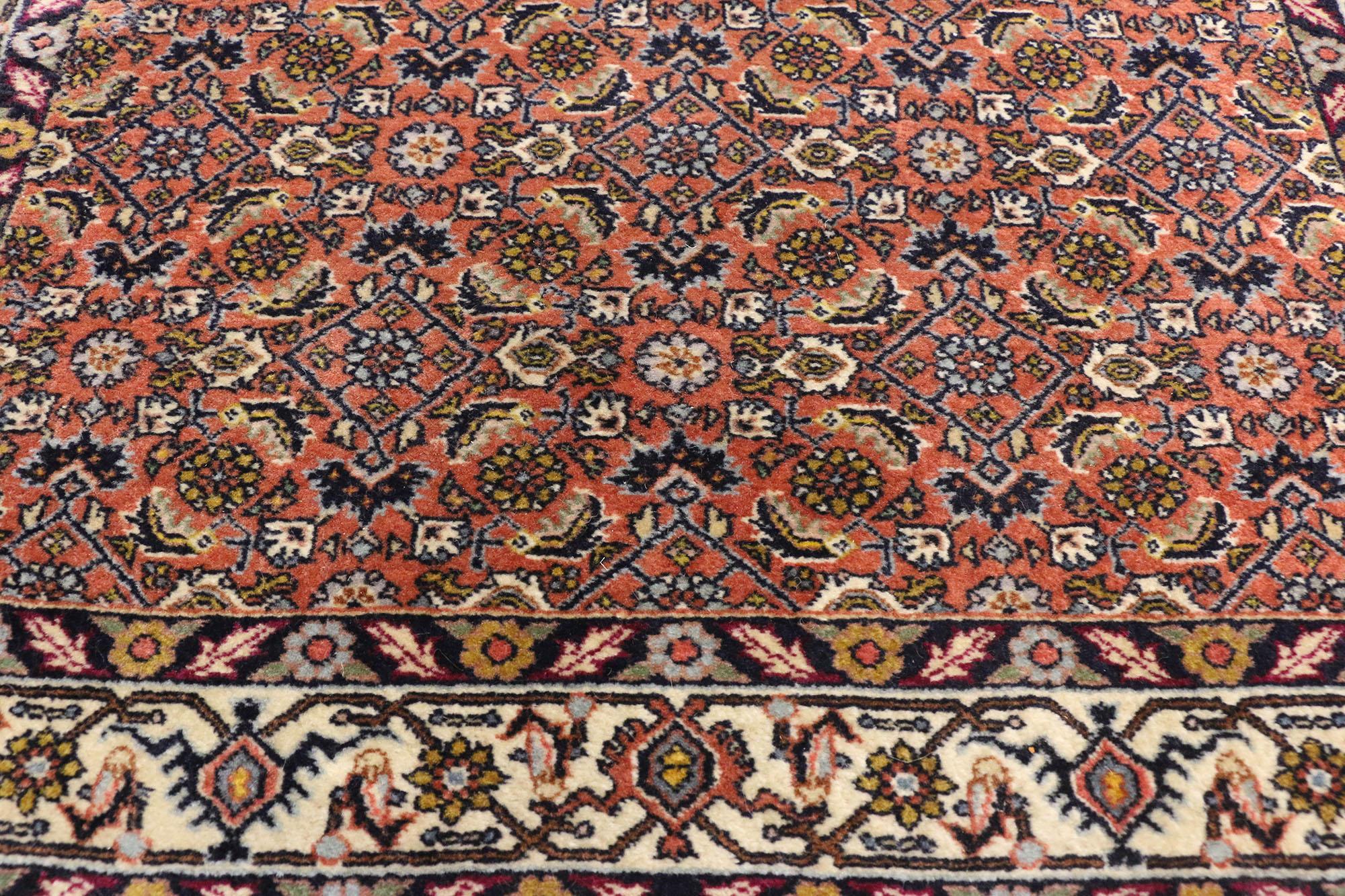 Arts and Crafts-Stil Persischer Bijar-Läufer im Vintage-Stil, Flur-Läufer im Angebot 2