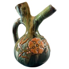 Arts & Crafts Sunflower Pottery Pouring Jug by Sir Edmund Elton