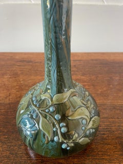 Arts & Crafts Sunflower Pottery Vase By Sir Edmund Elton