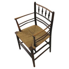 Antique Arts & Crafts ‘Sussex’ Armchair by Philip Webb