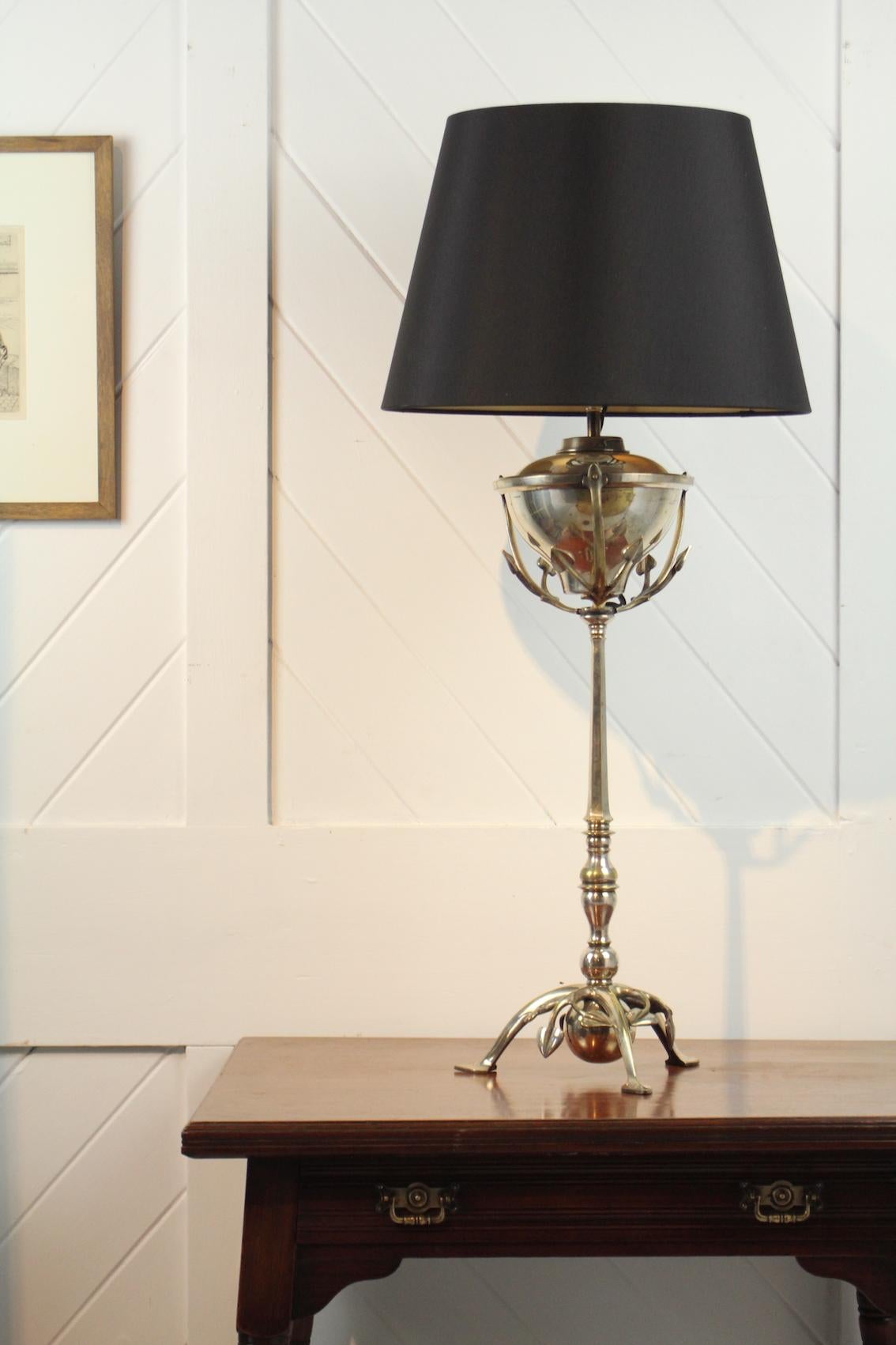 English Arts & Crafts Table Lamp by W.A.S. Benson