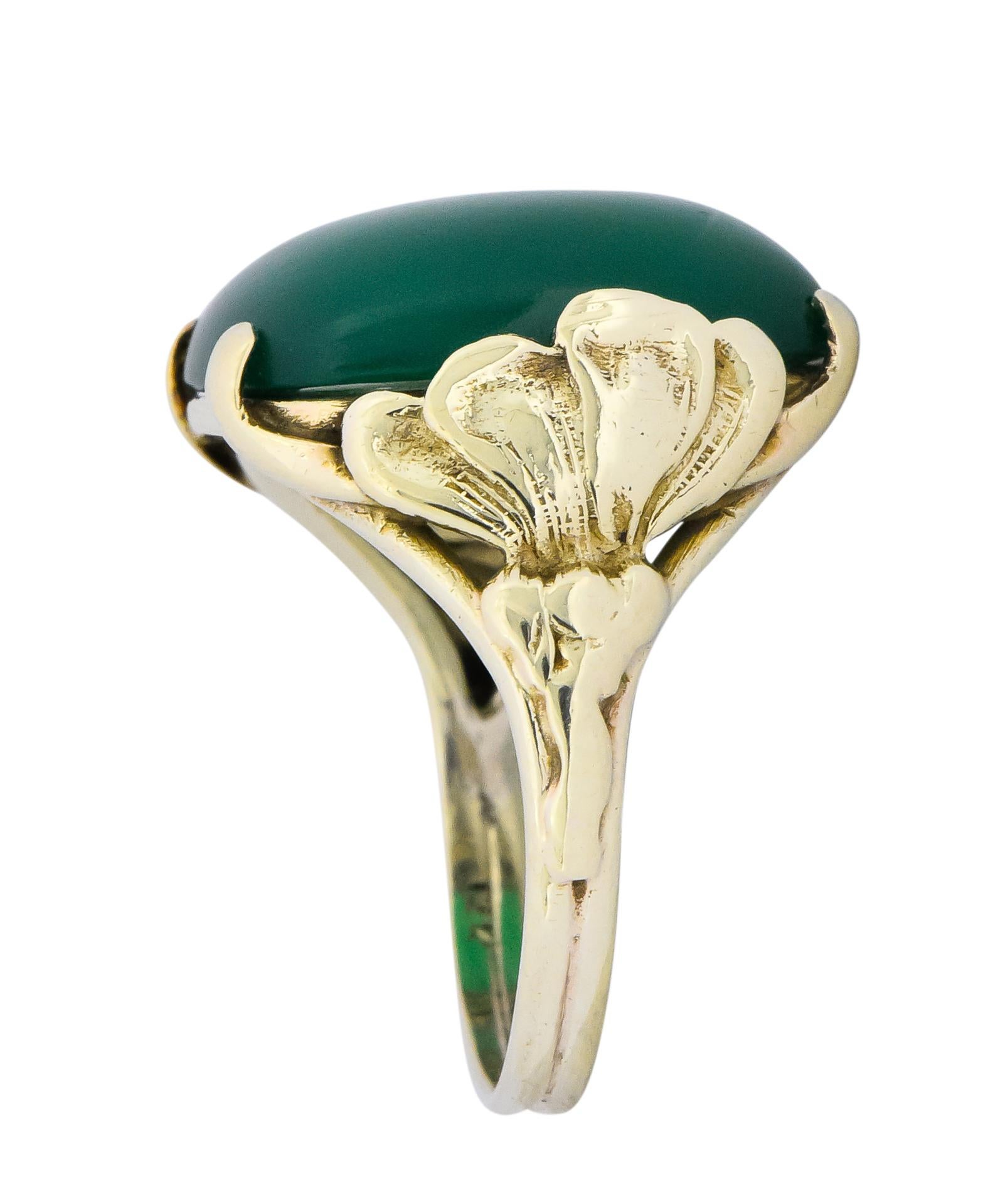 antique chrysoprase ring