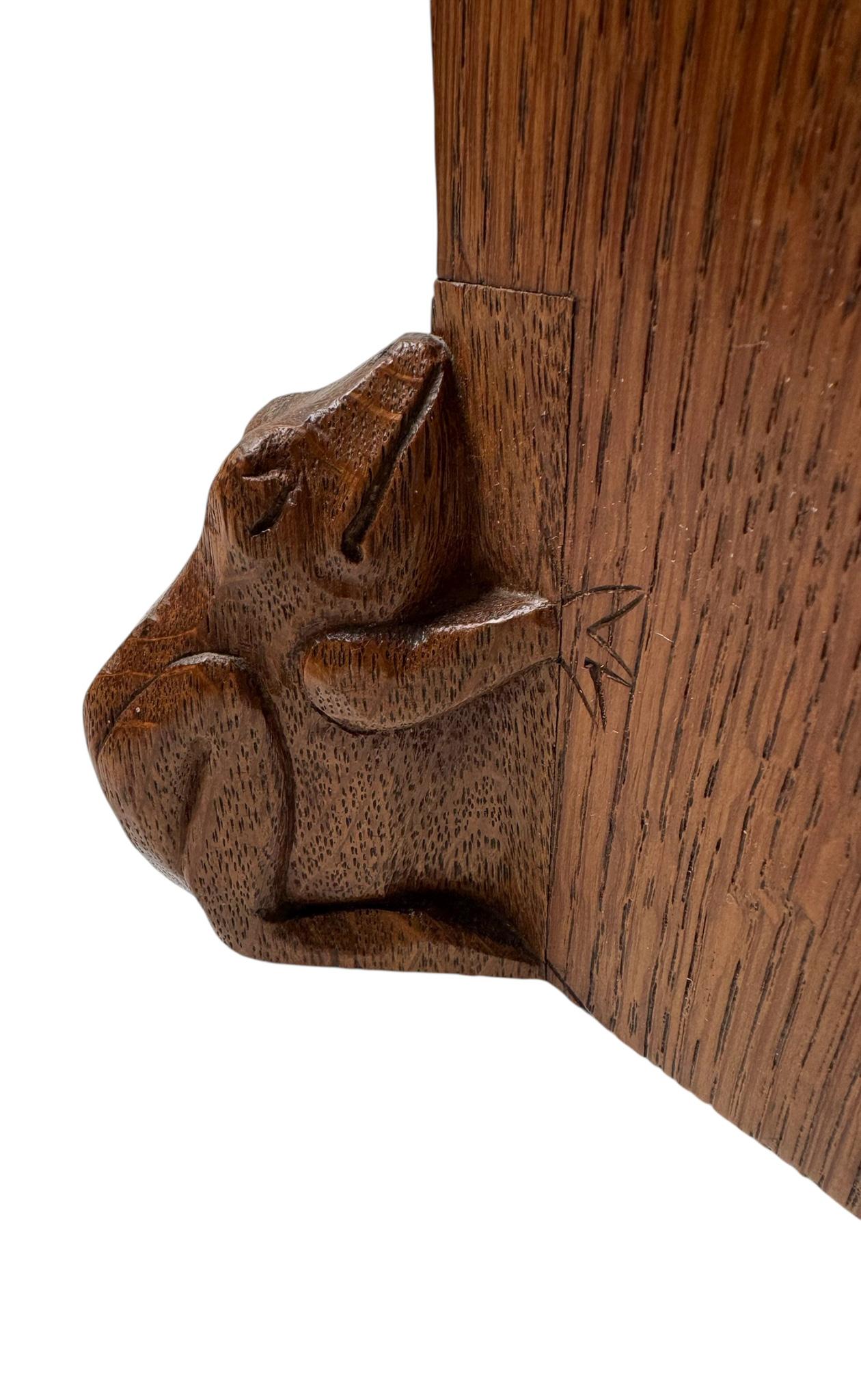 Arts & Crafts Wall Mirror with Hand-Carved Frogs by Kobus de Graaff, 1900s For Sale 4