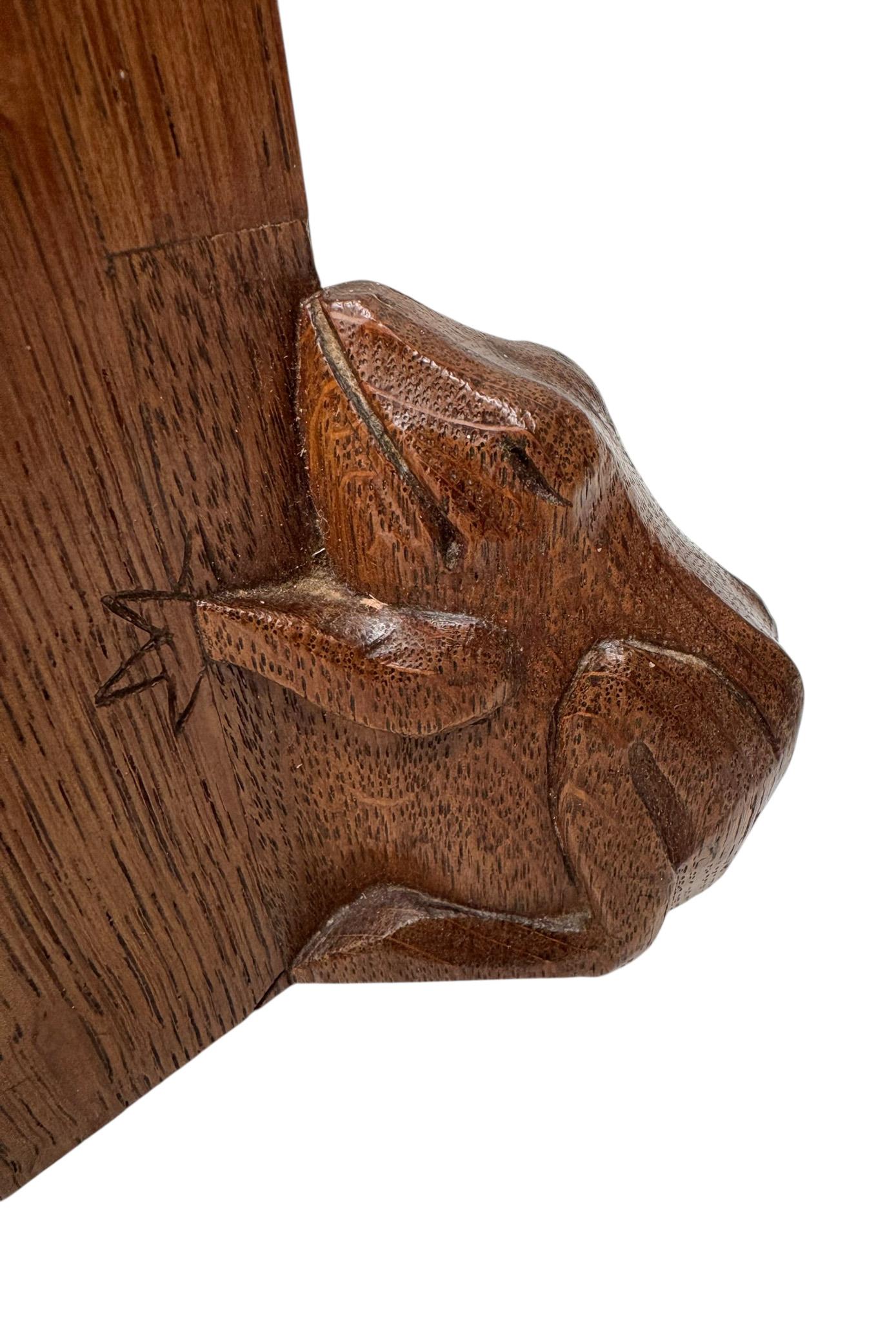 Arts & Crafts Wall Mirror with Hand-Carved Frogs by Kobus de Graaff, 1900s For Sale 5